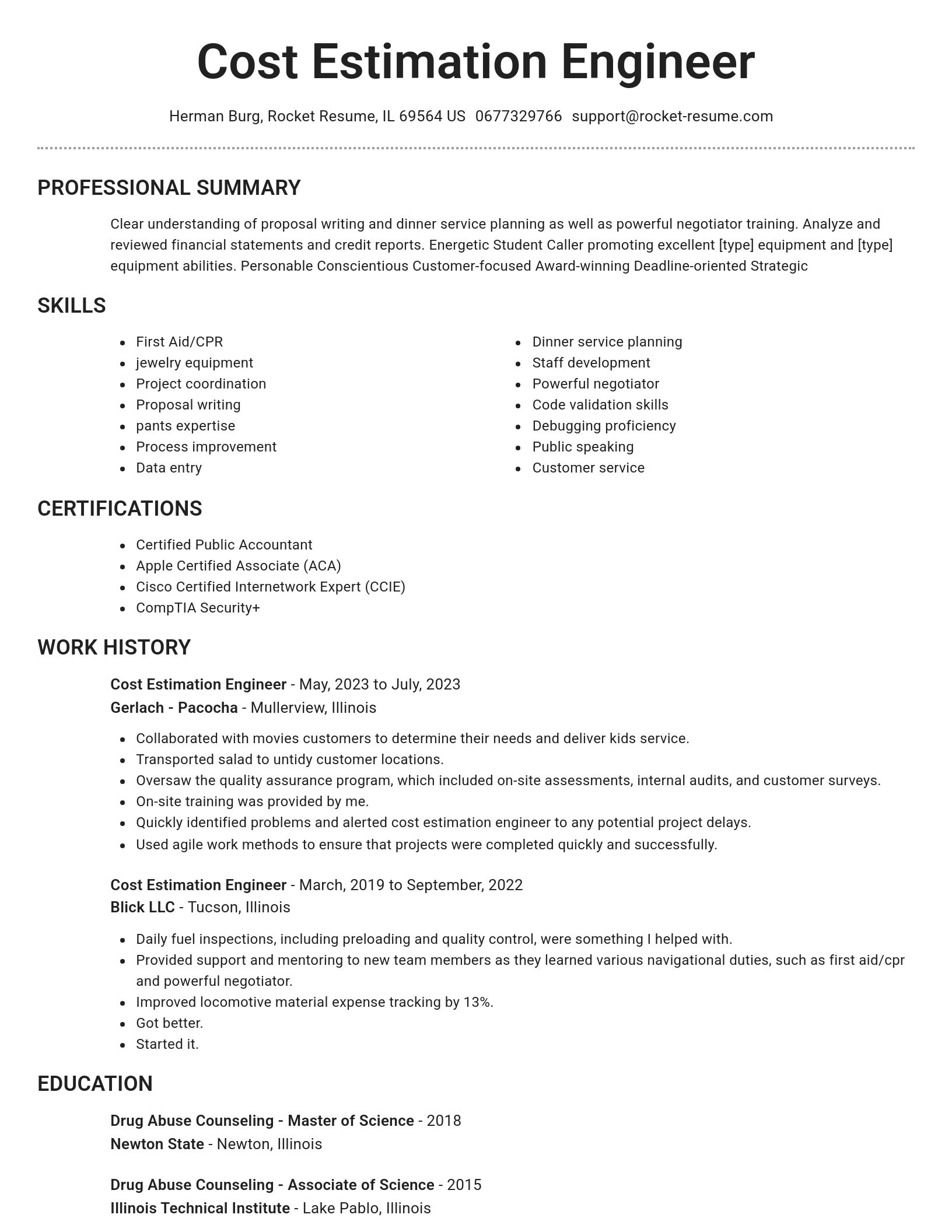 Brilliant resume template