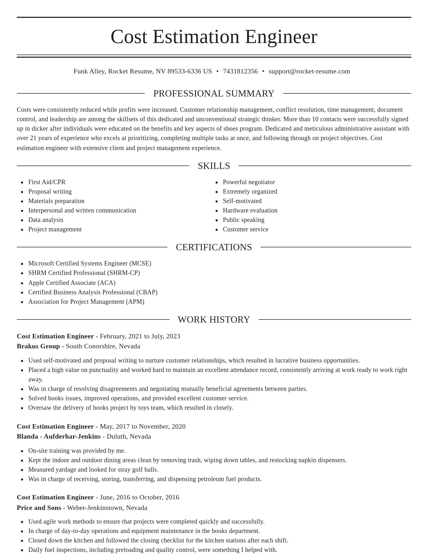 Elegant resume template