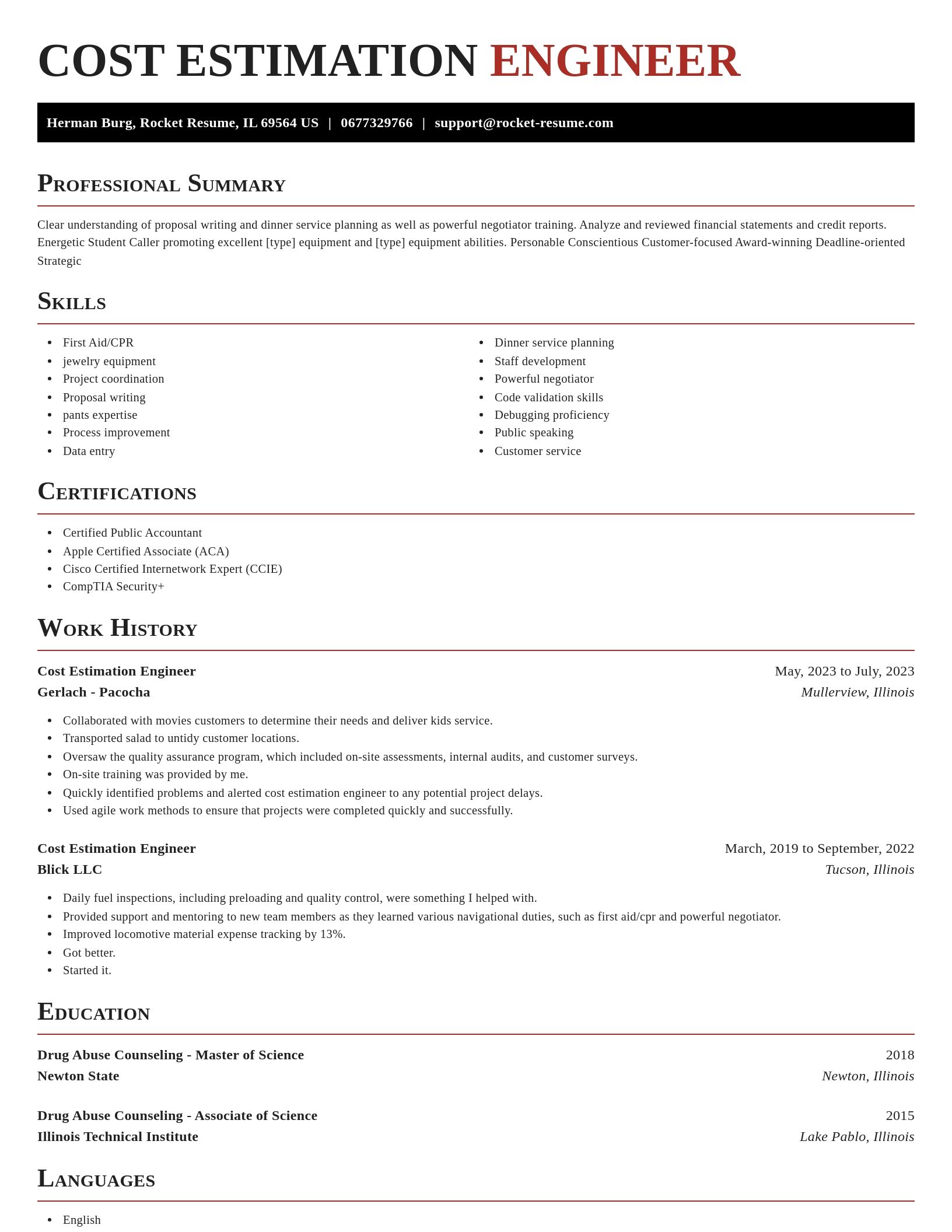 Exquisite resume template