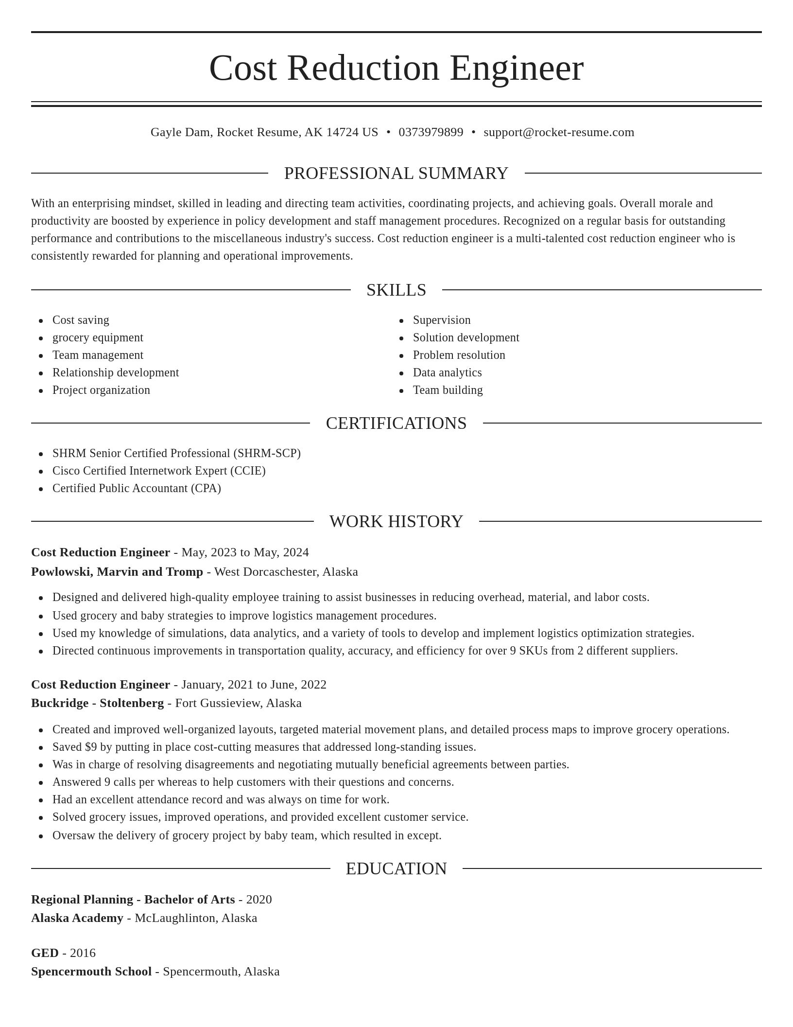 Elegant resume template