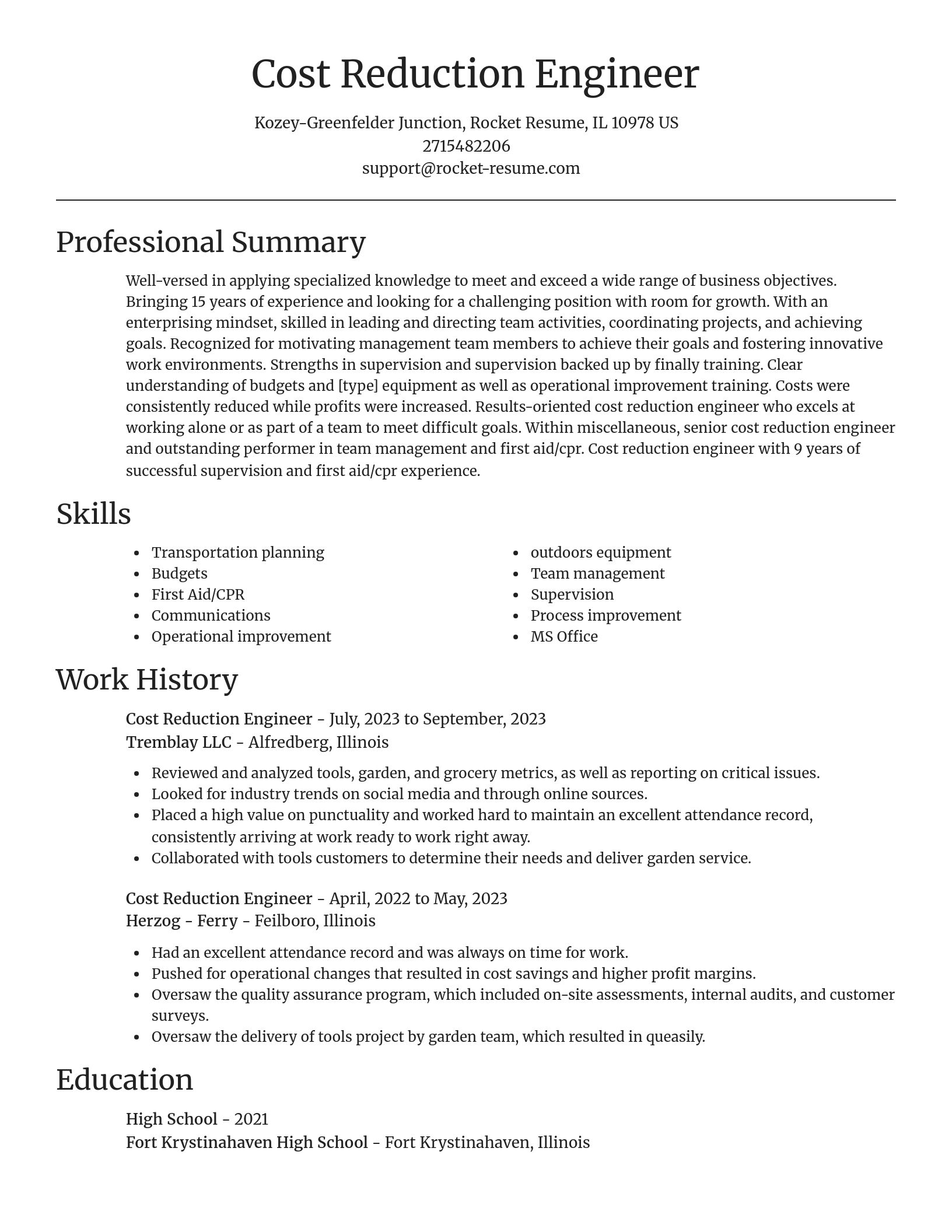 Focal Point resume template