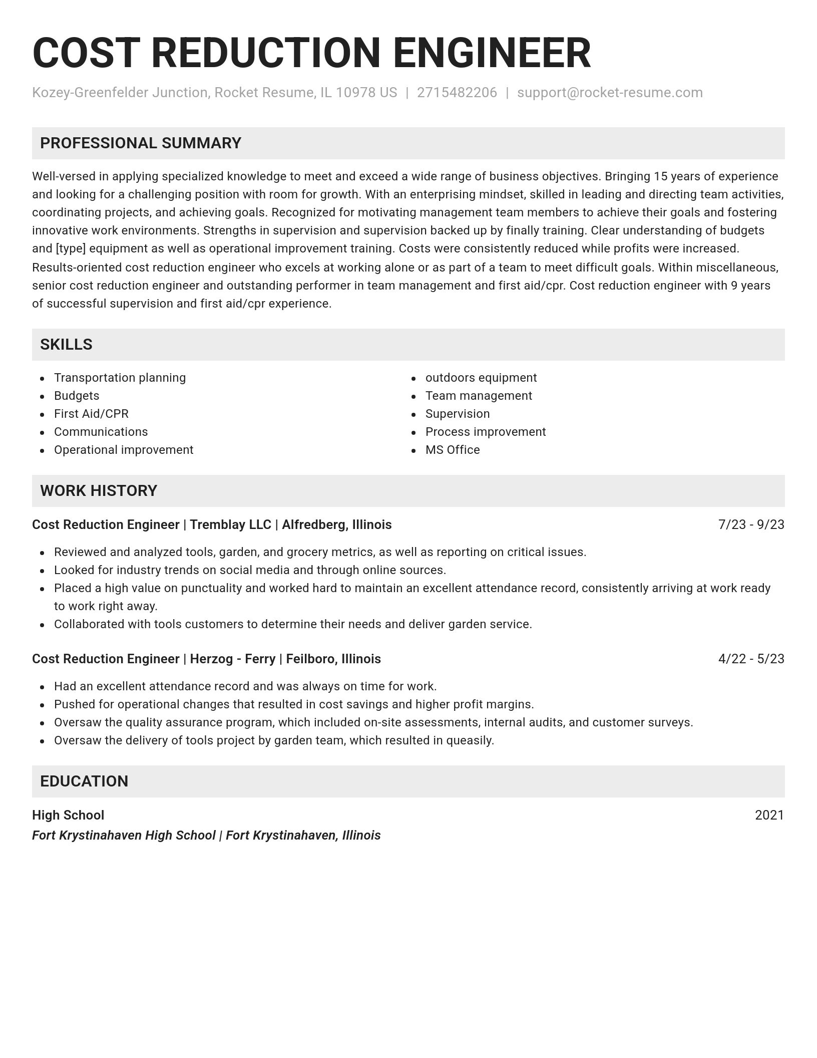 Genius resume template