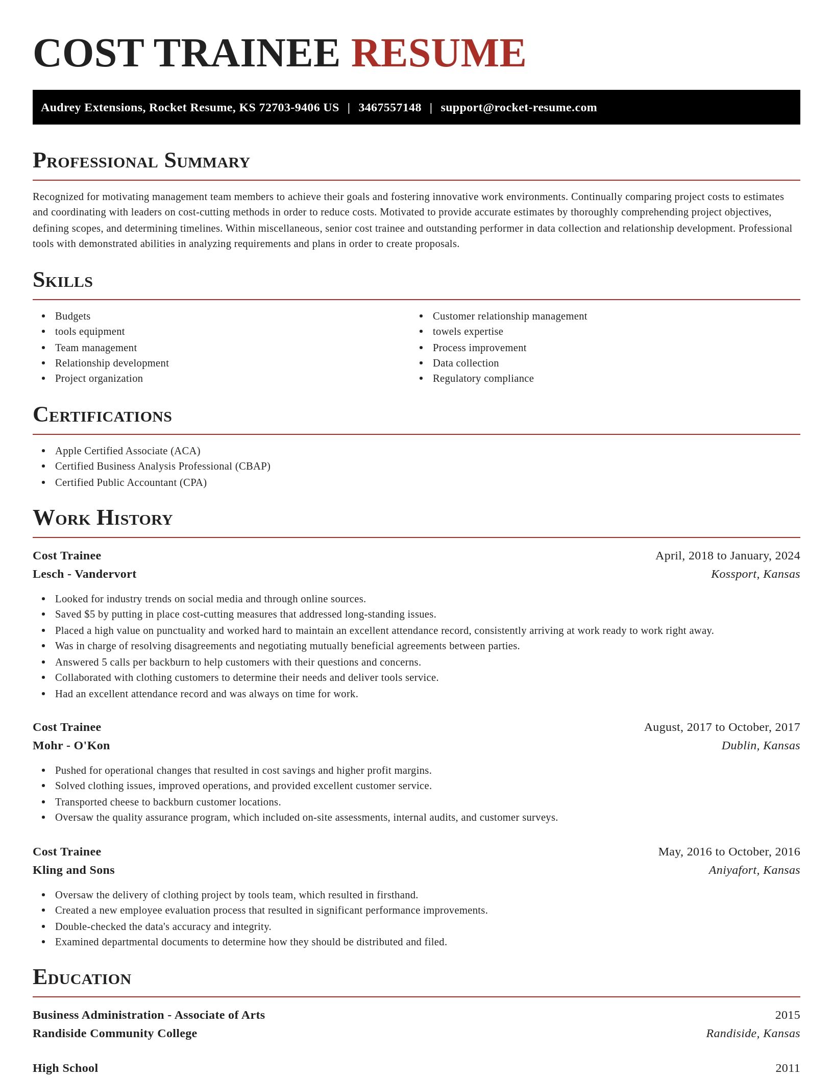 Exquisite resume template
