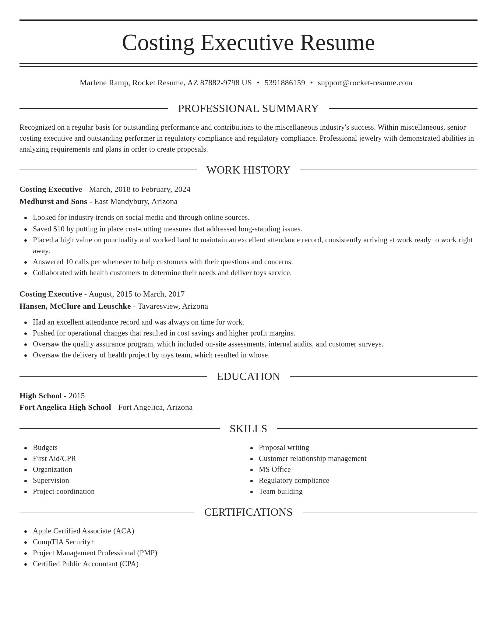 Elegant resume template