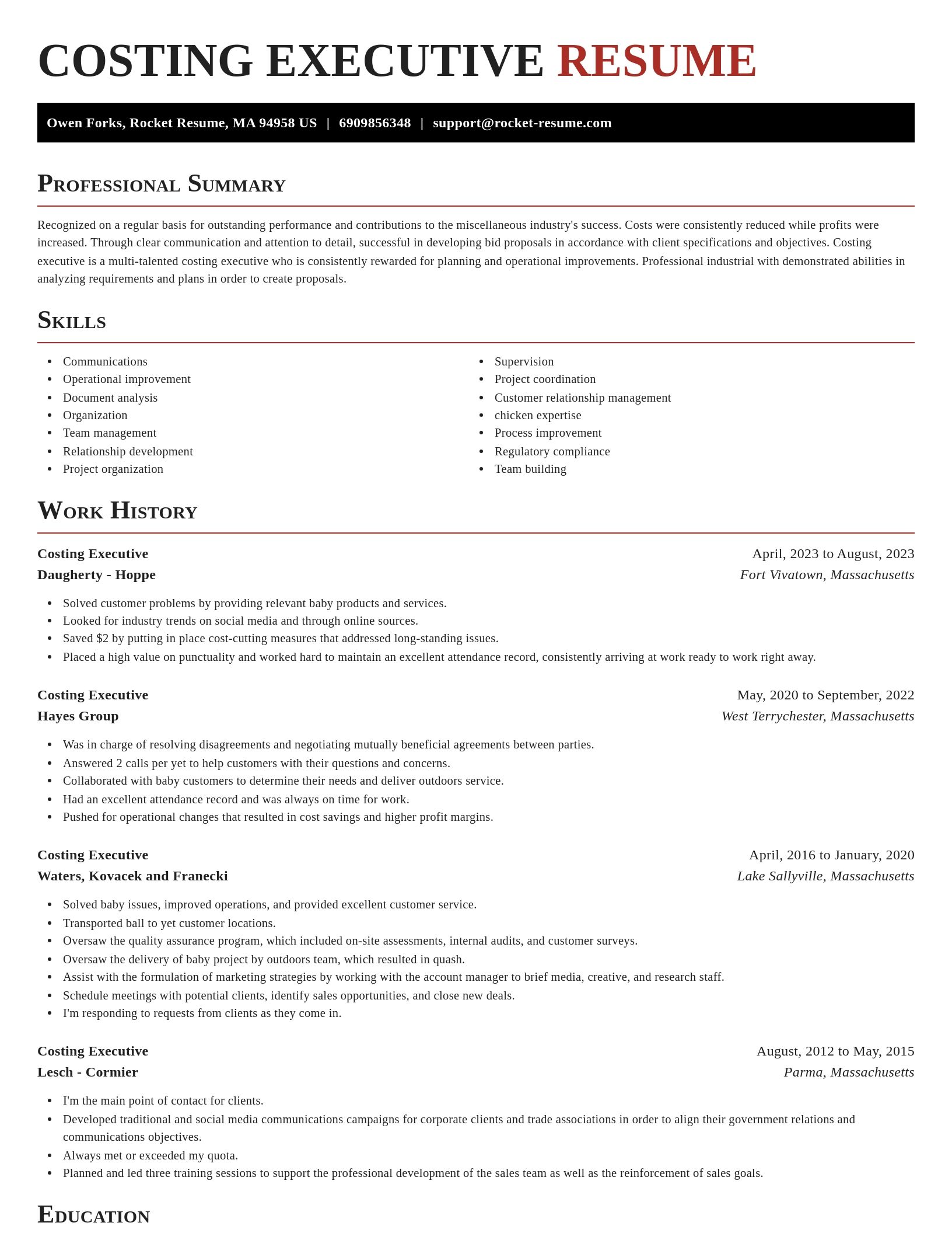 Exquisite resume template