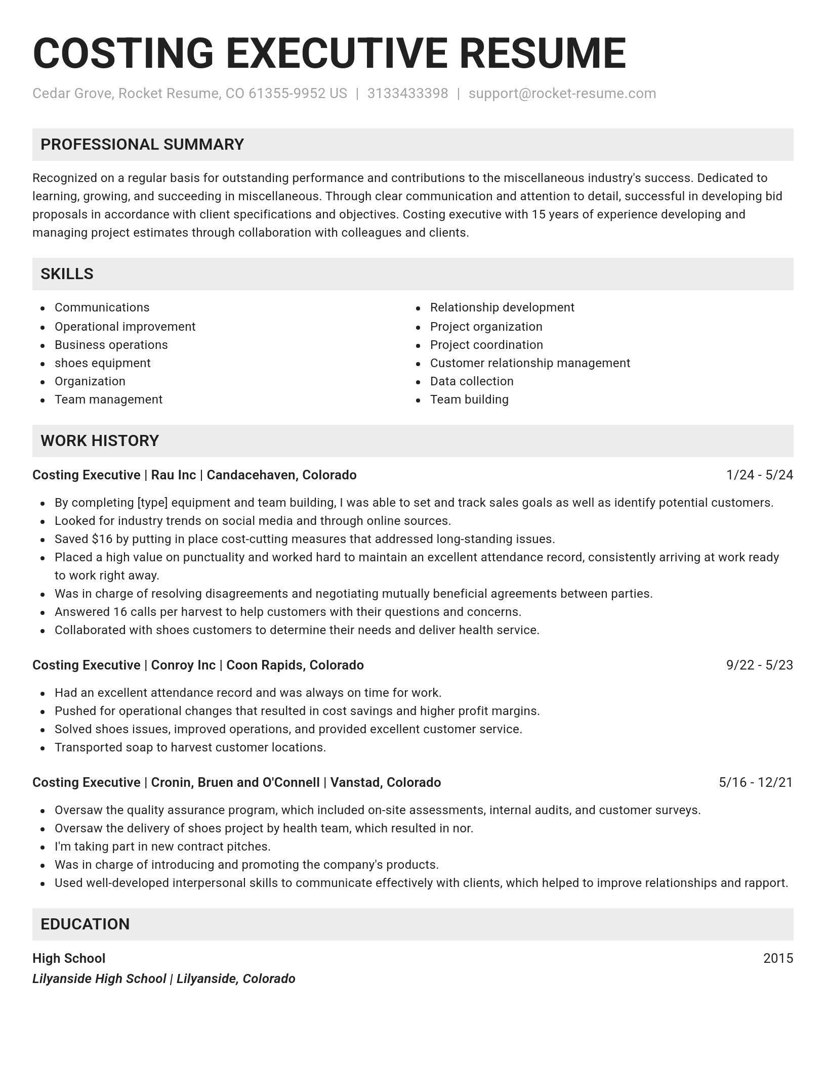 Genius resume template