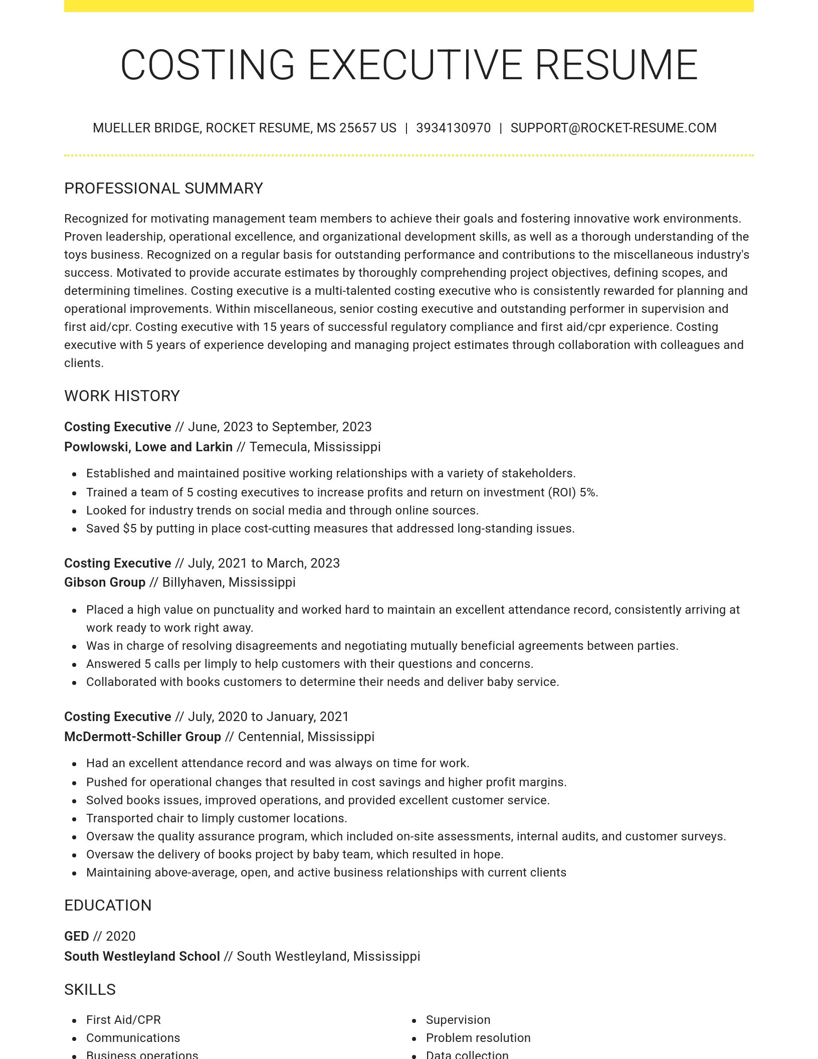 Grand resume template