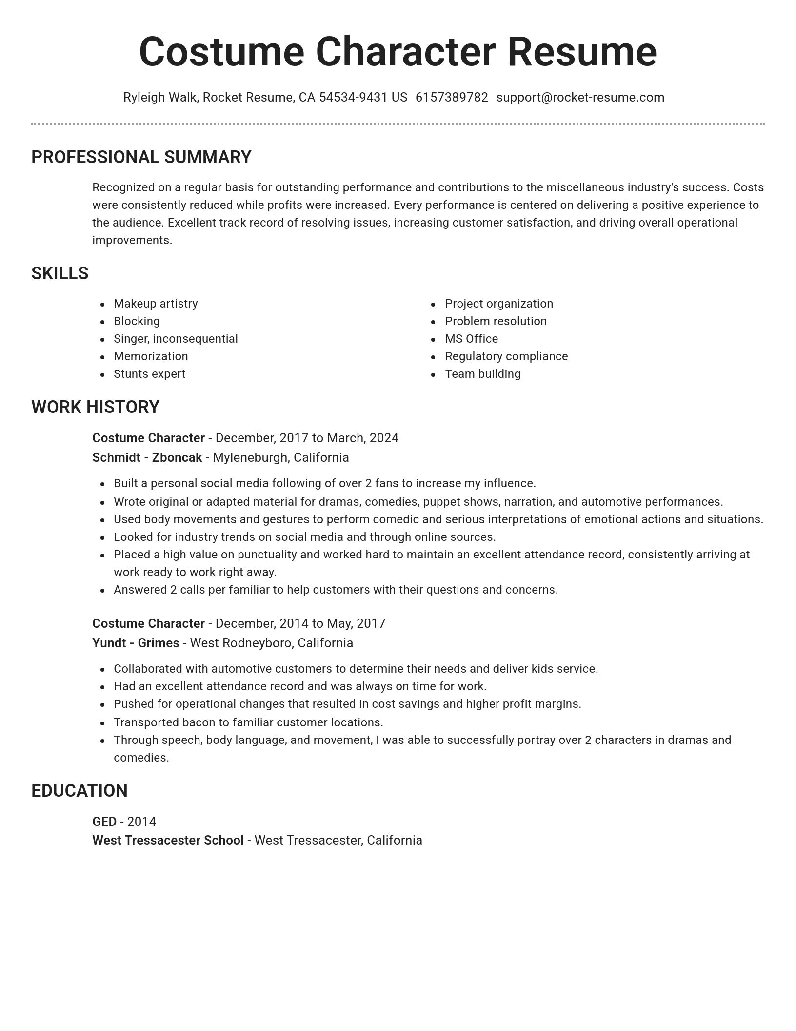 Brilliant resume template