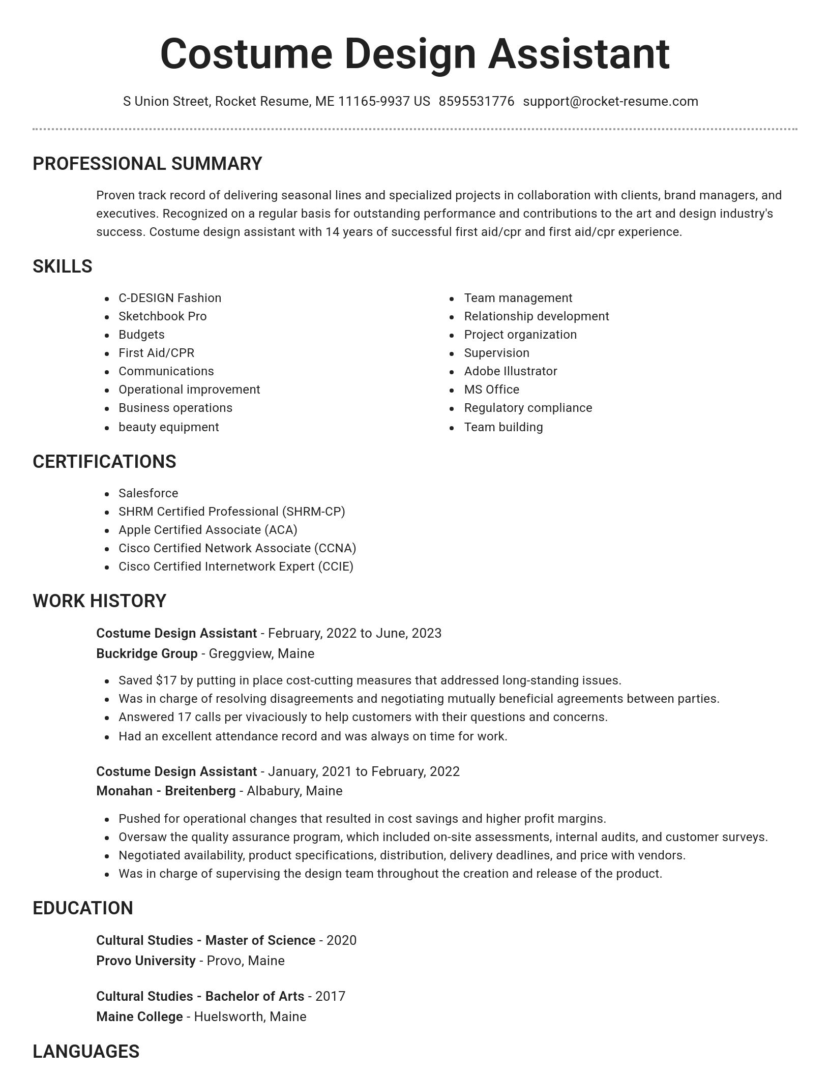Brilliant resume template
