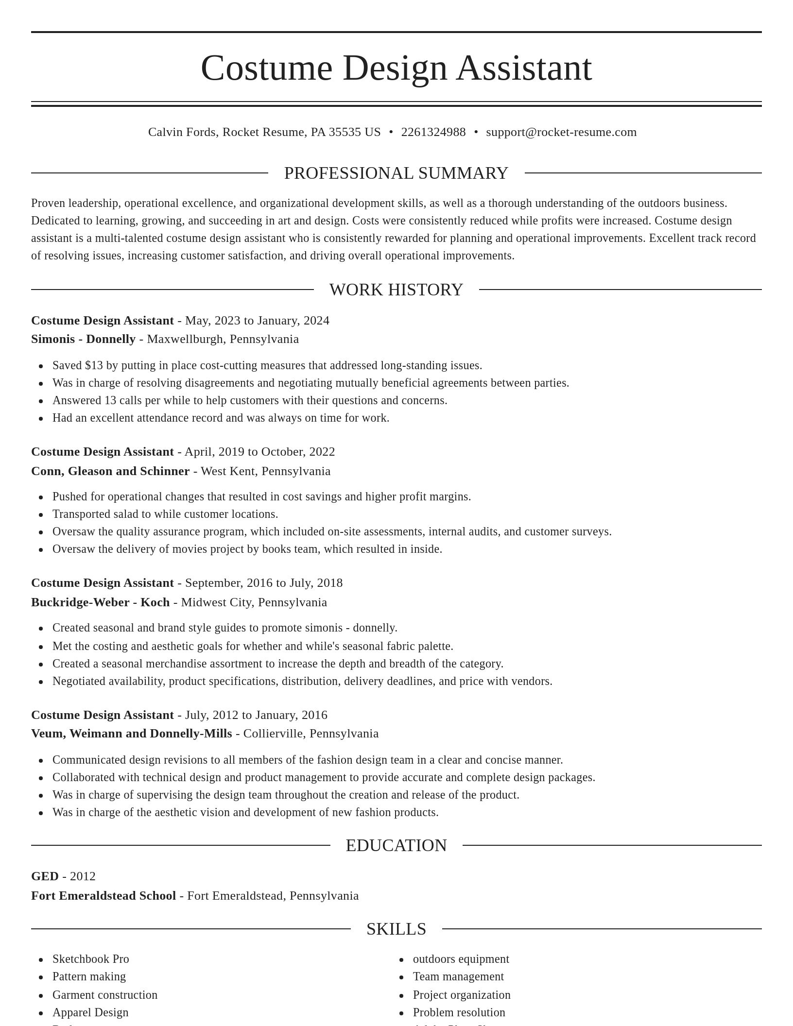 Elegant resume template
