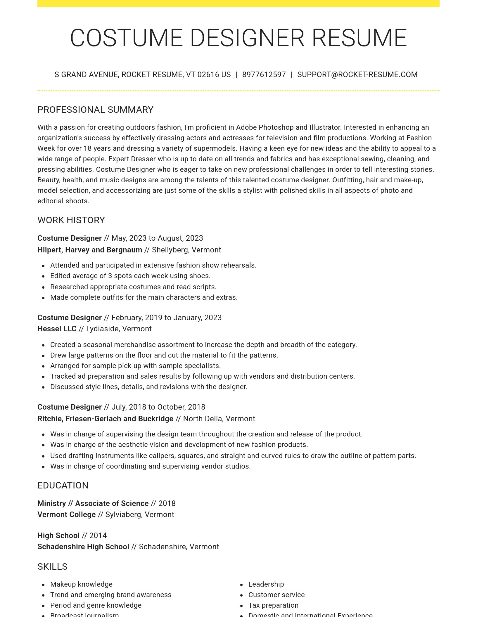 Grand resume template