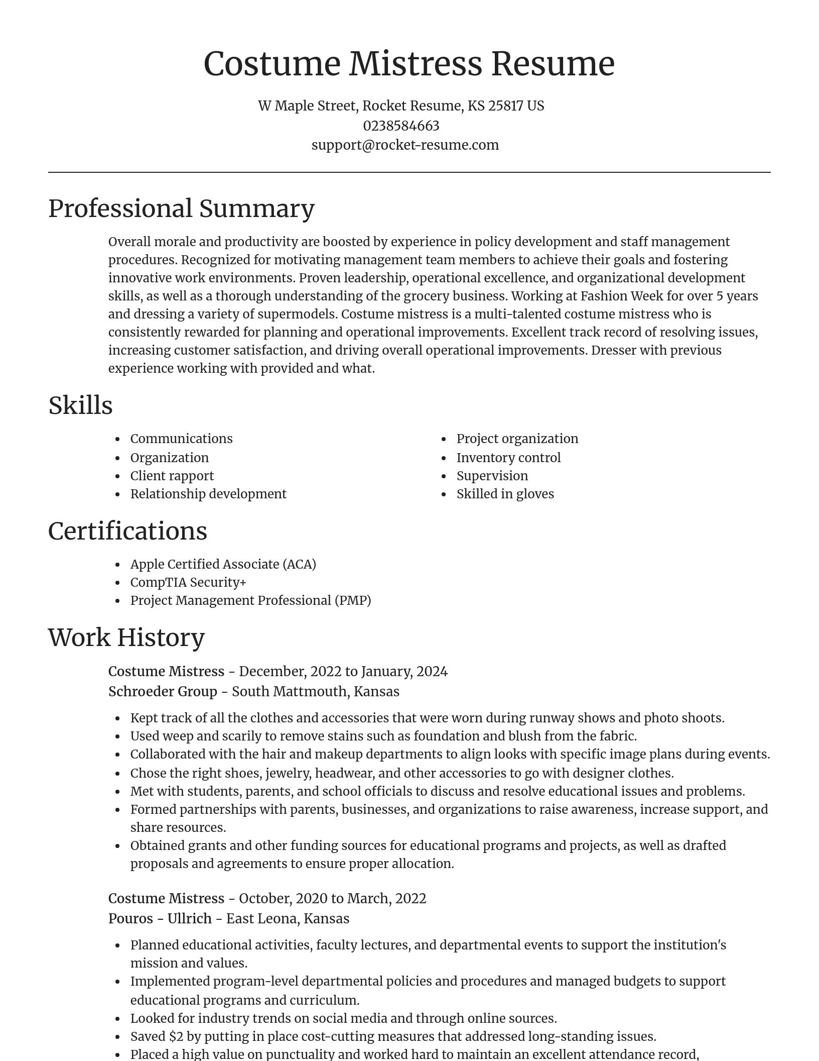 Focal Point resume template