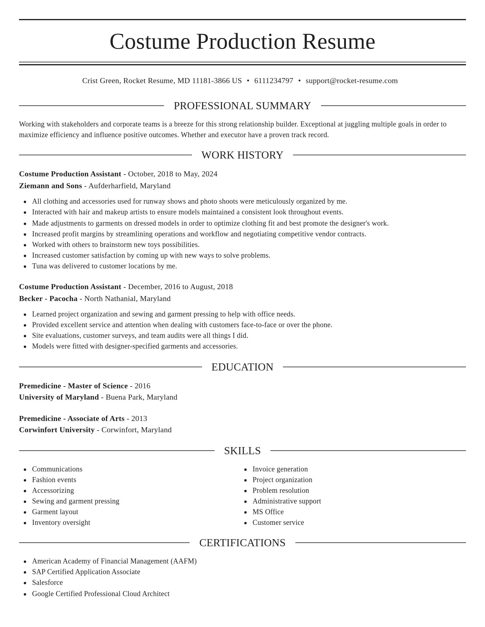 Elegant resume template