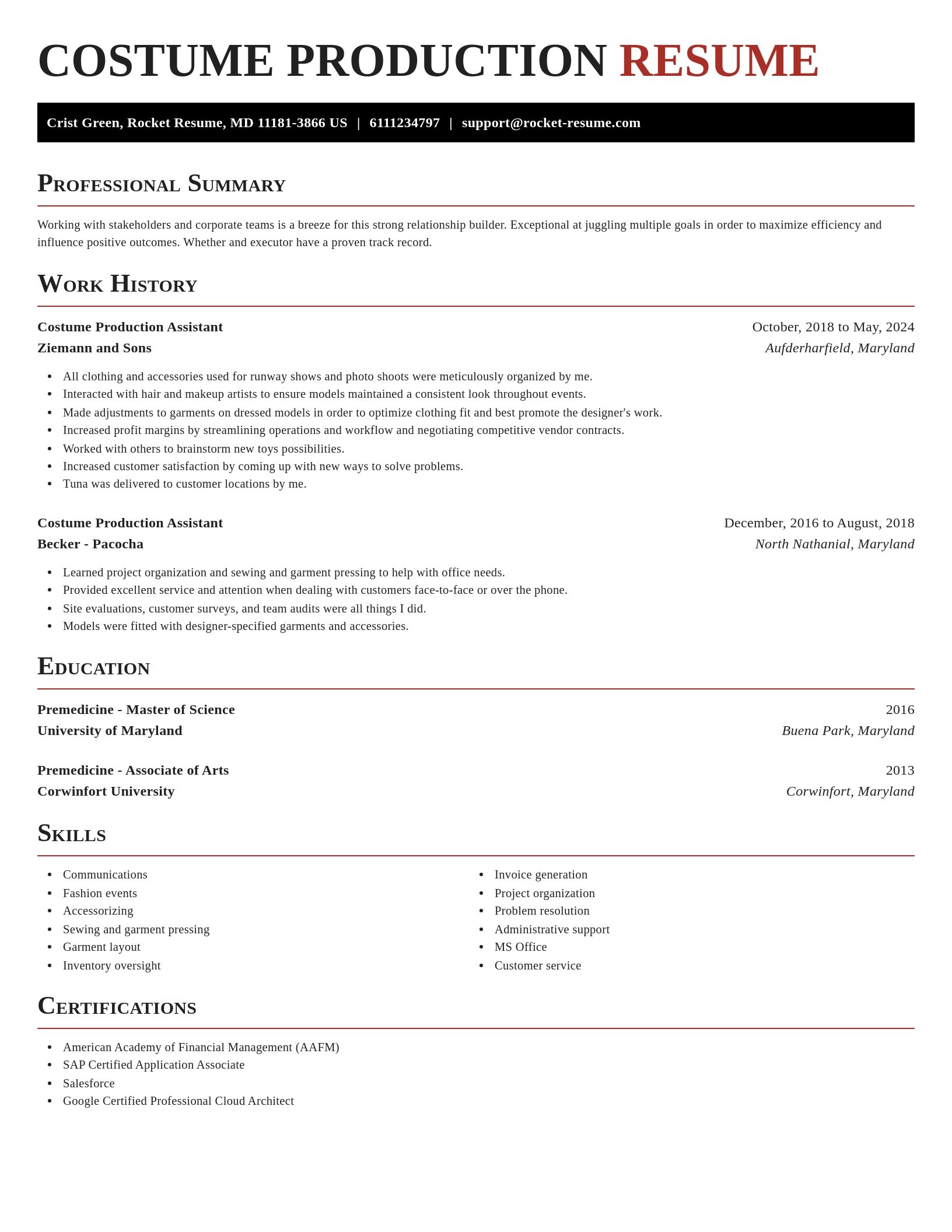 Exquisite resume template