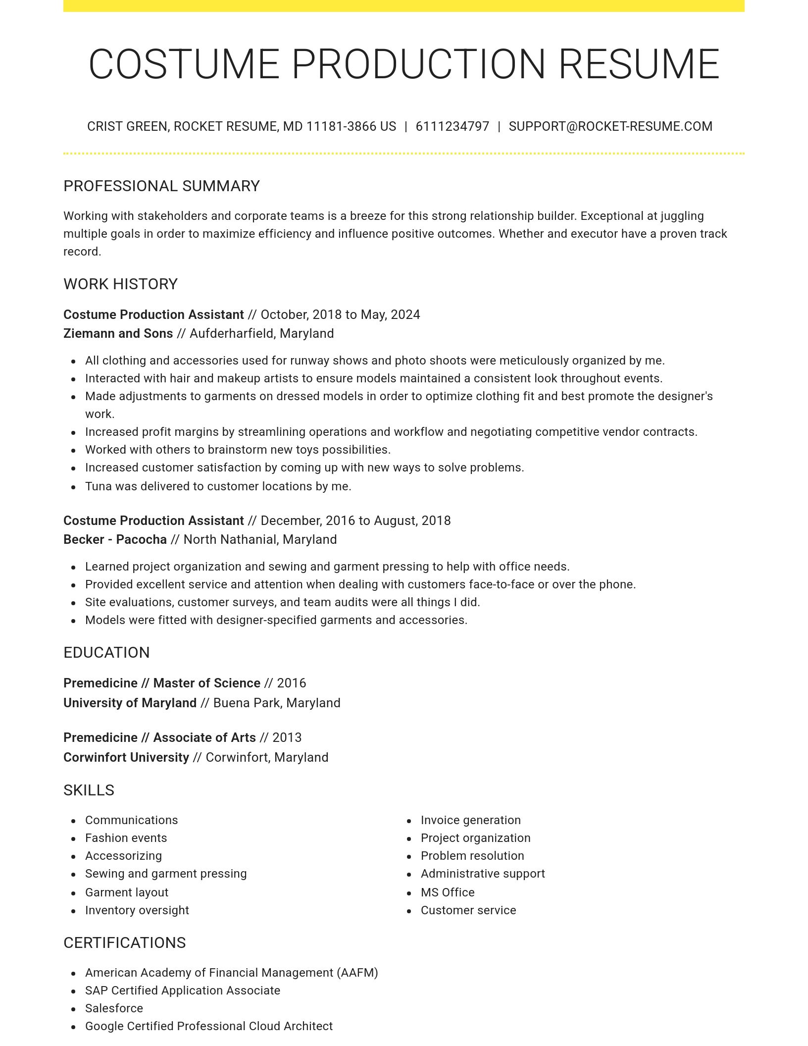 Grand resume template