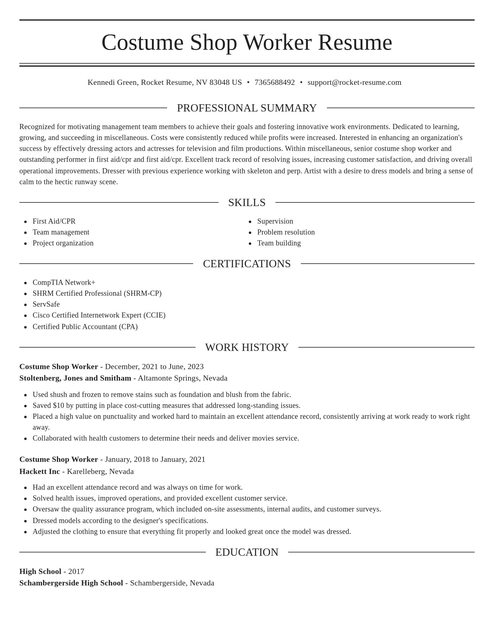 Elegant resume template