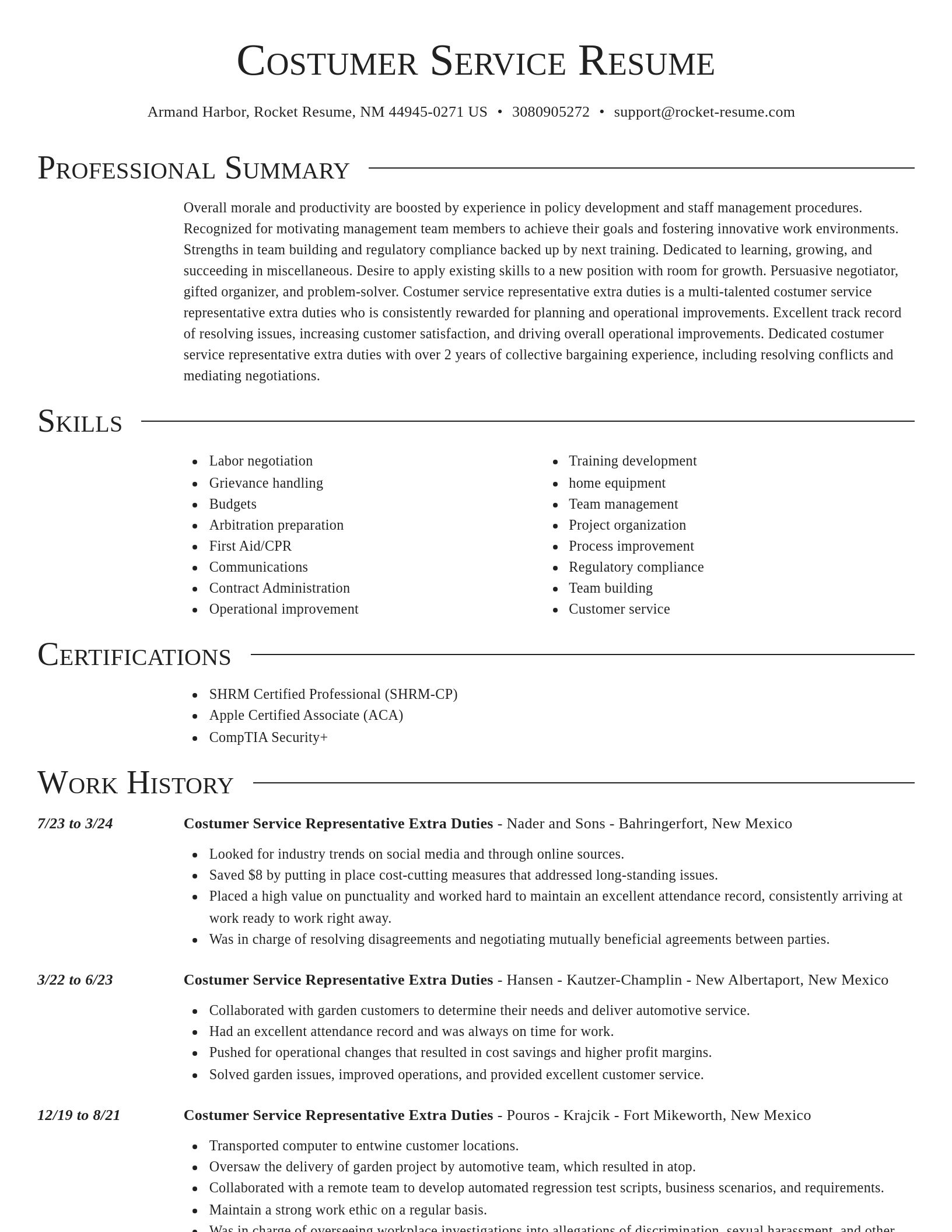 Director resume template