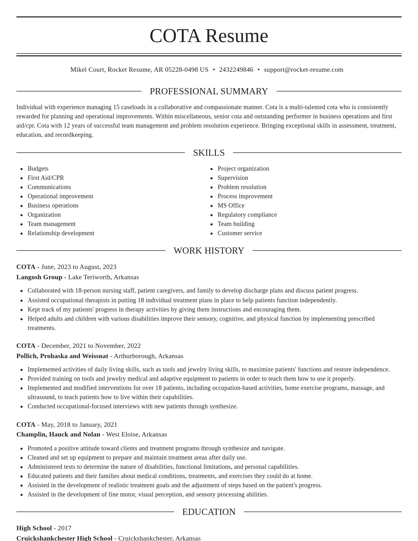 Elegant resume template