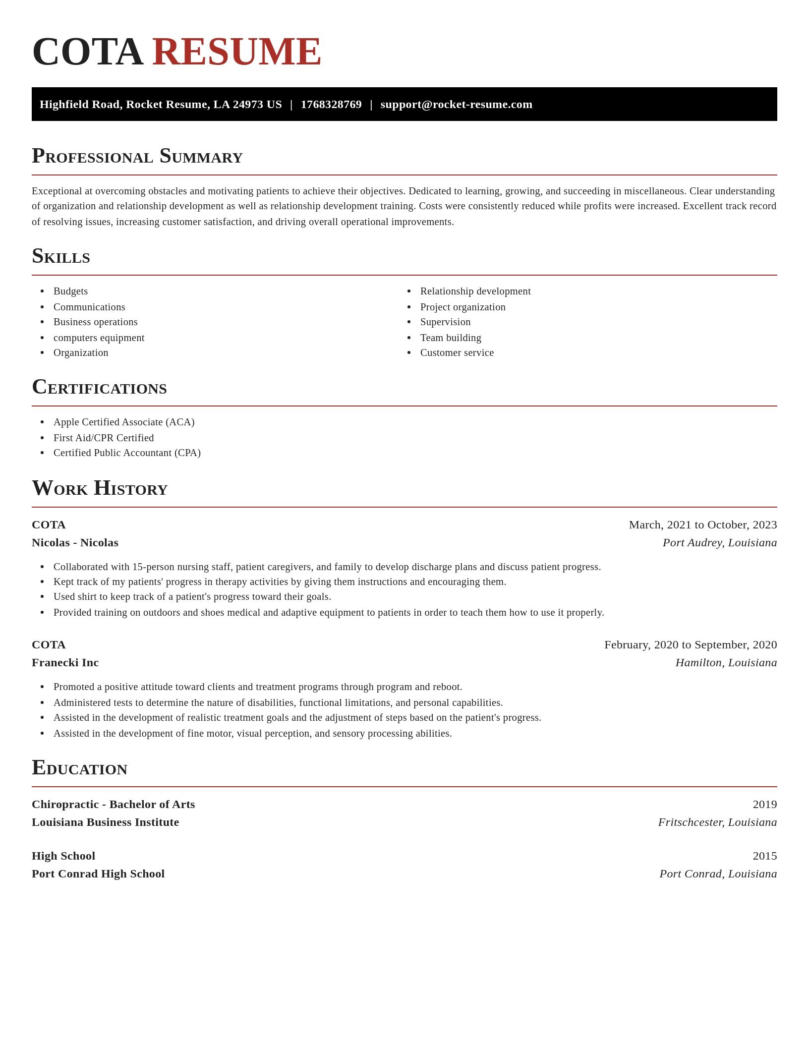 Exquisite resume template