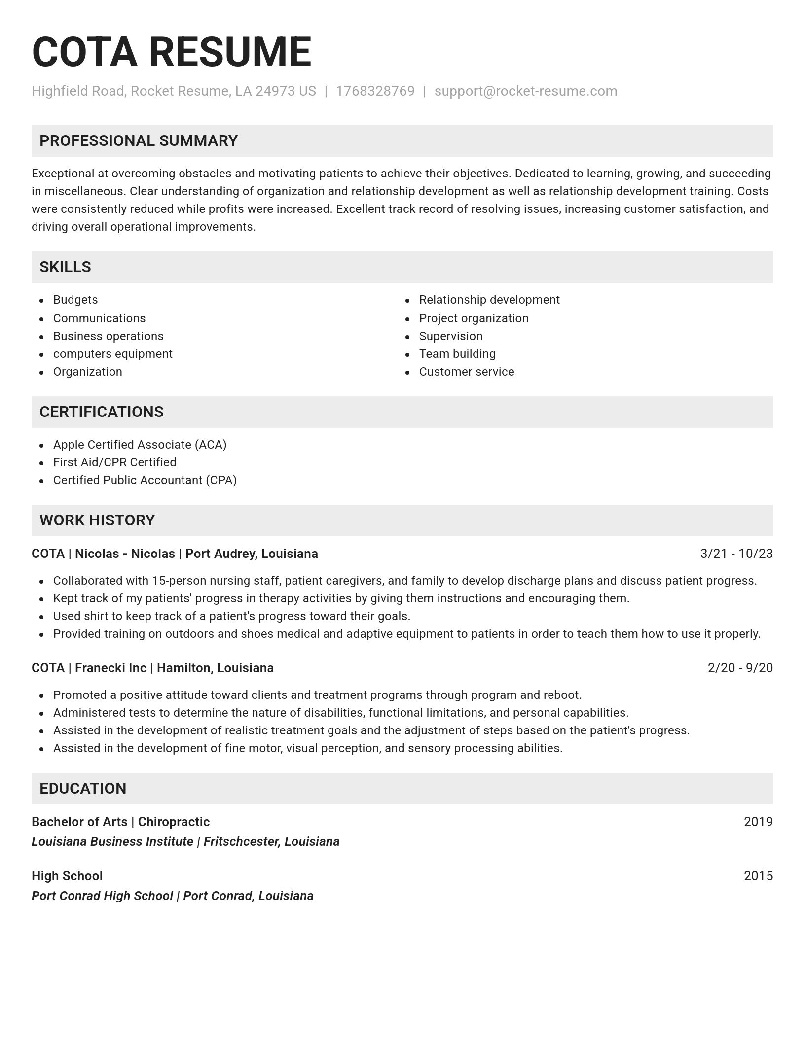 Genius resume template