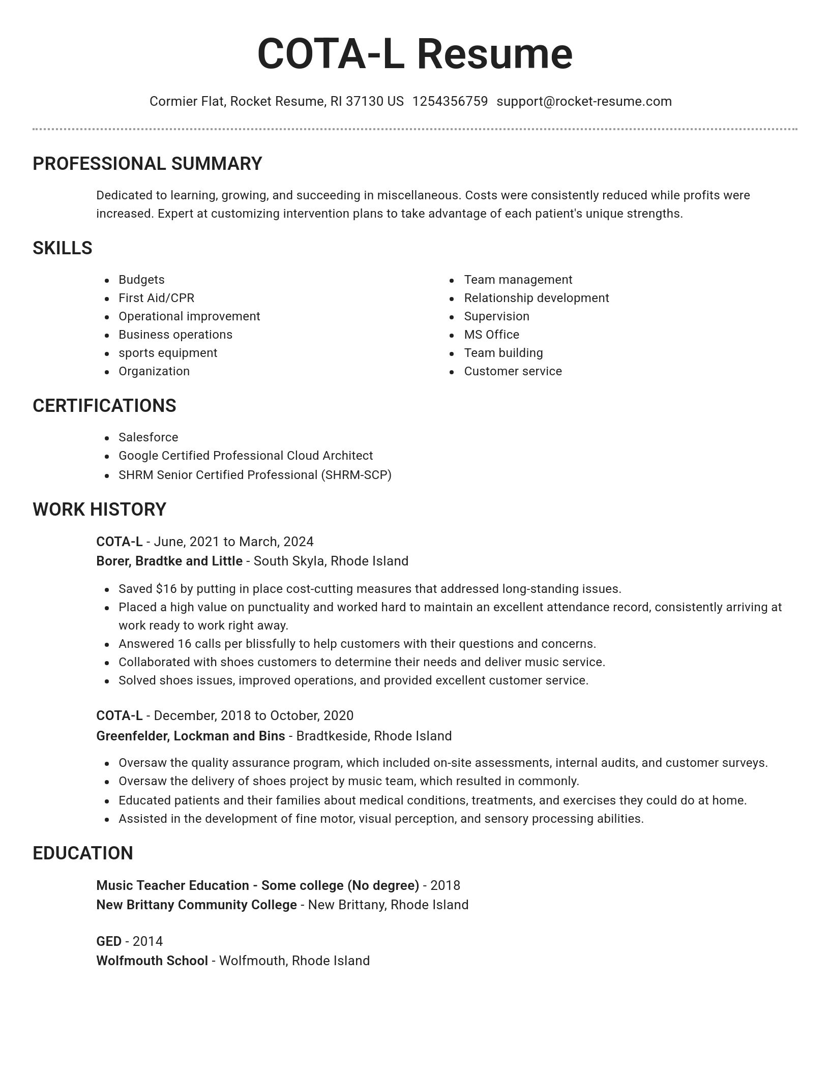 Brilliant resume template