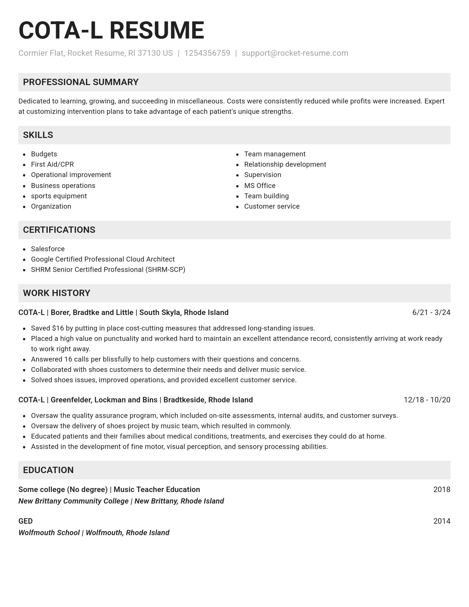 Genius resume template