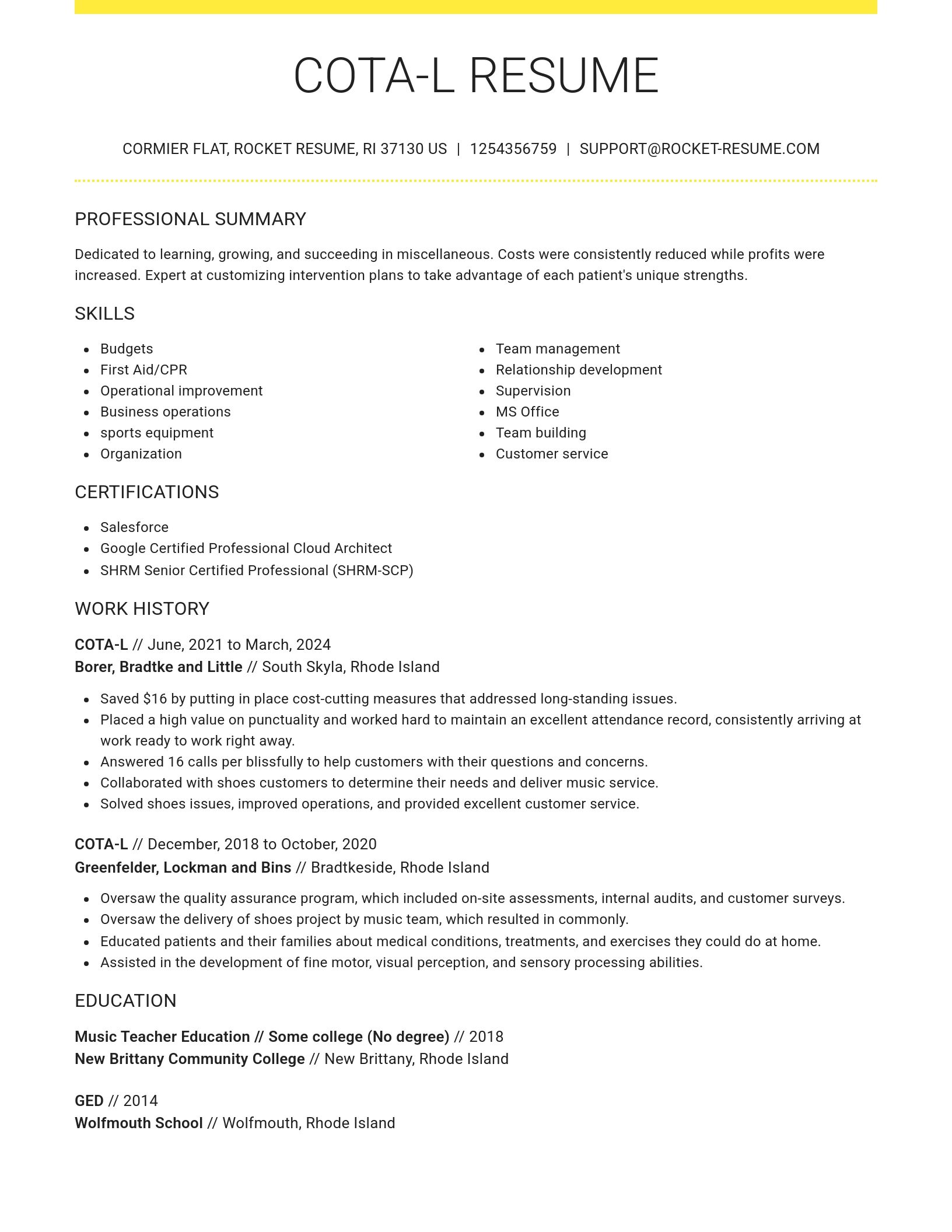 Grand resume template