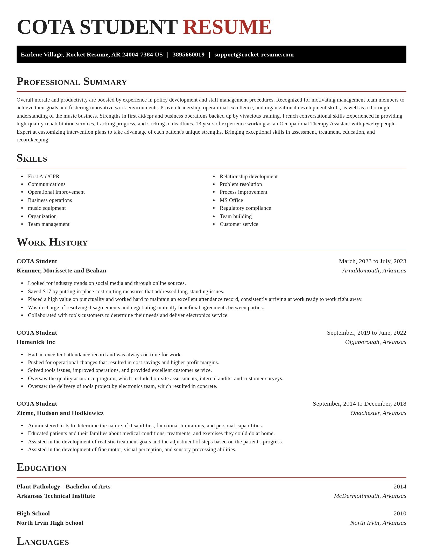 Exquisite resume template
