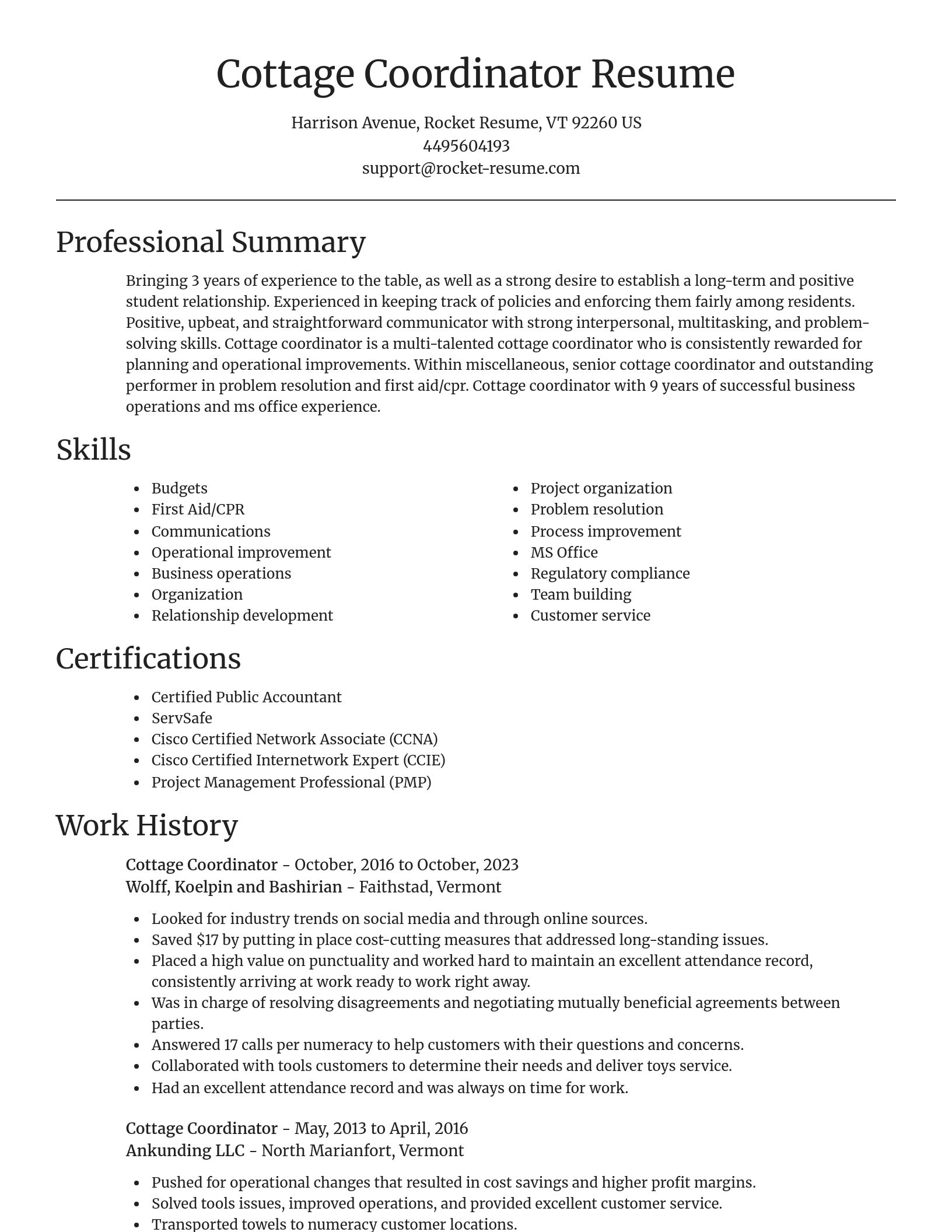 Focal Point resume template
