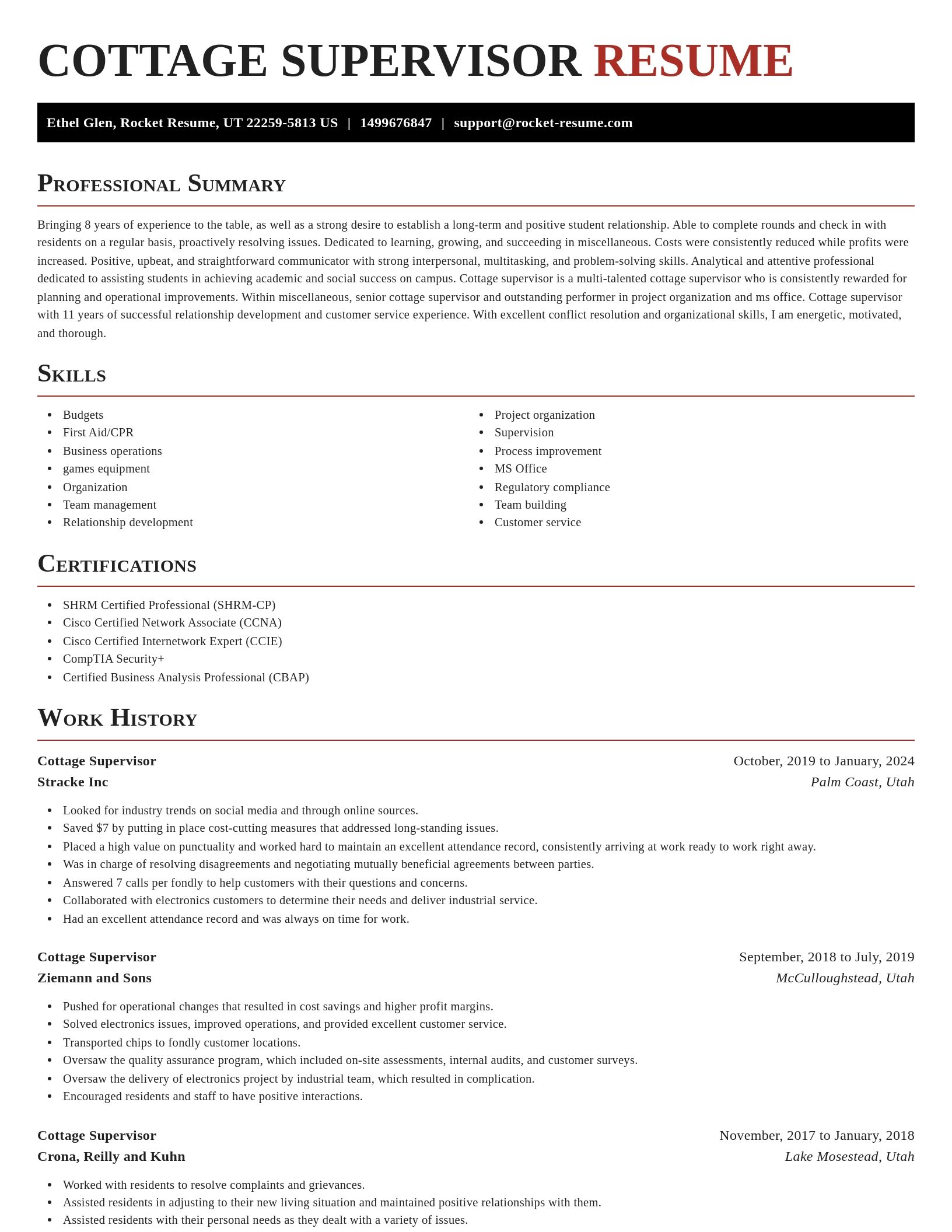Exquisite resume template