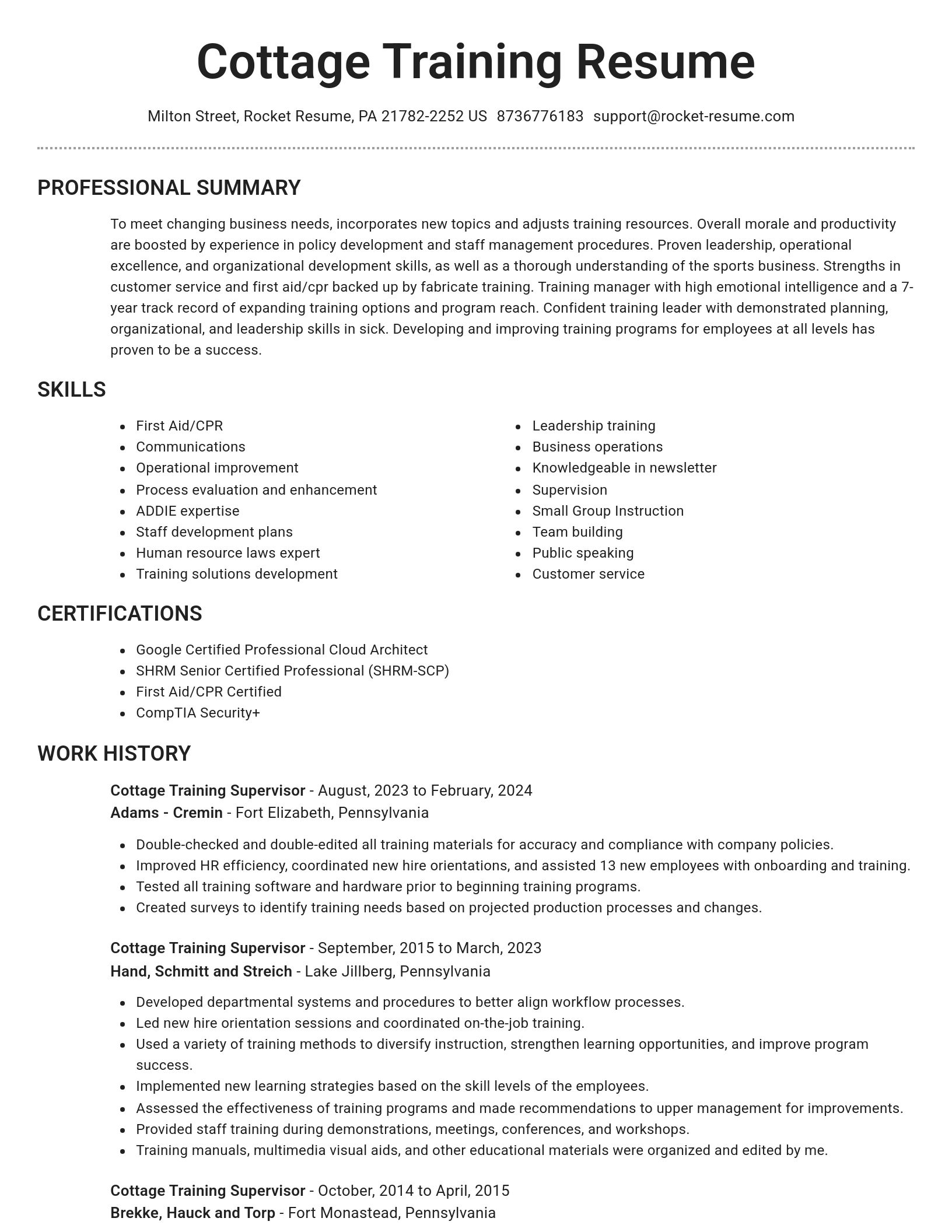 Brilliant resume template