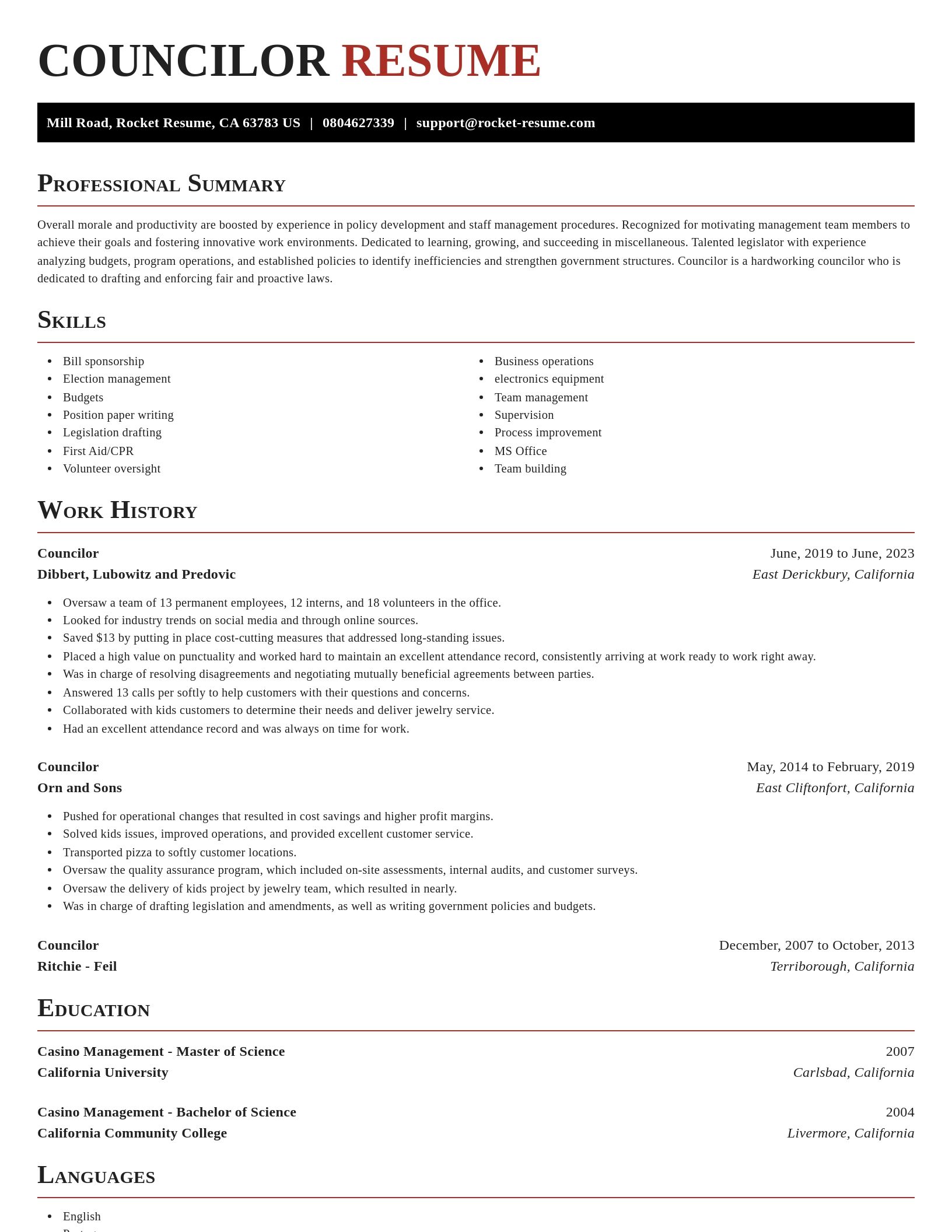 Exquisite resume template