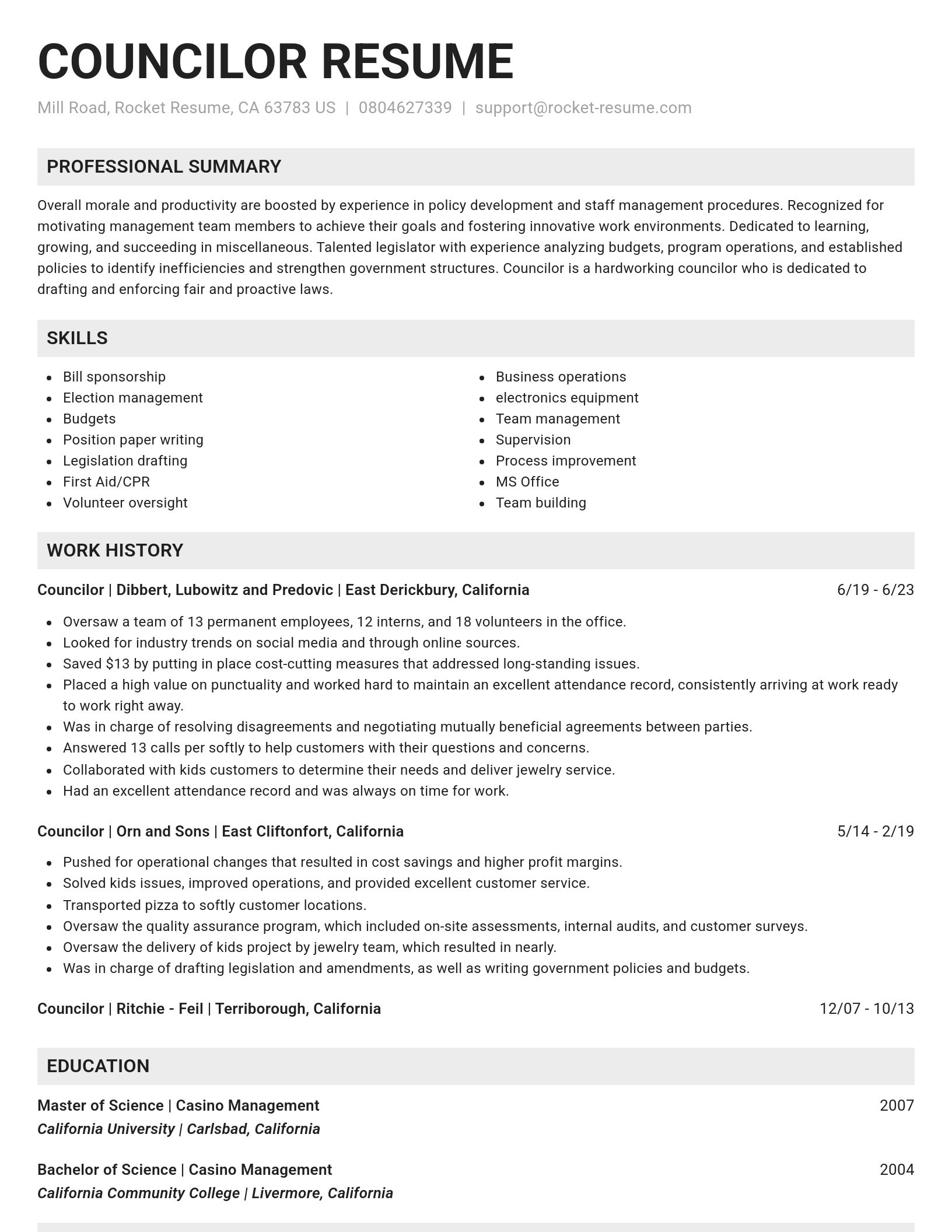 Genius resume template