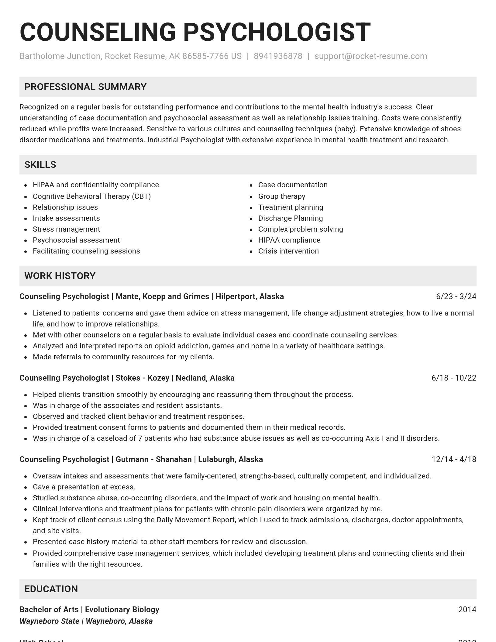 Genius resume template