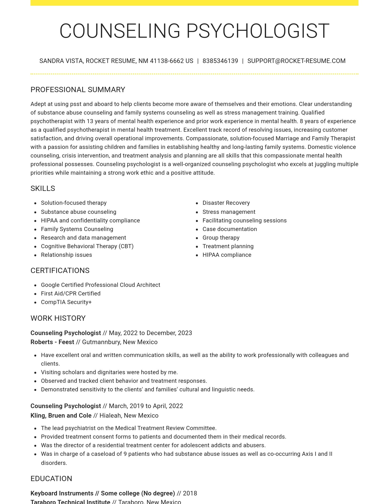 Grand resume template