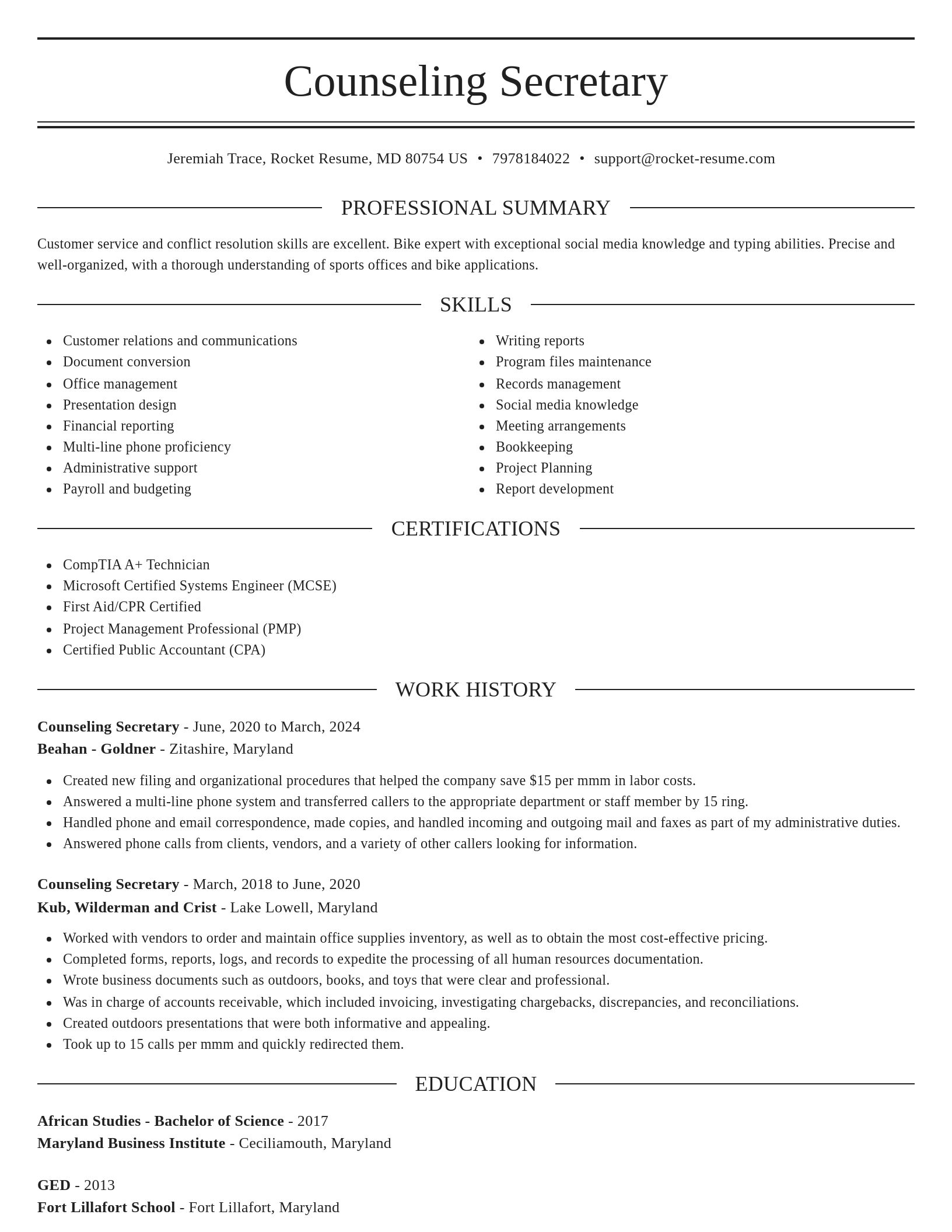Elegant resume template
