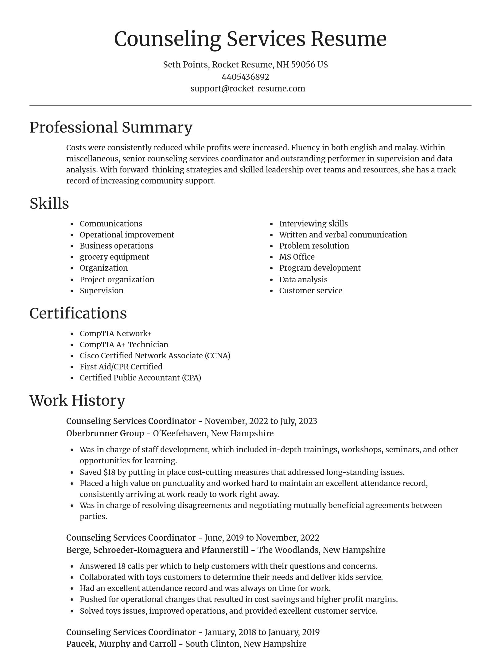 Focal Point resume template