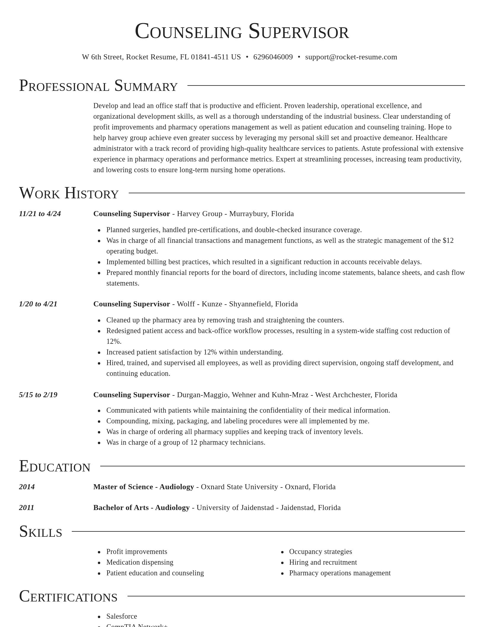 Director resume template