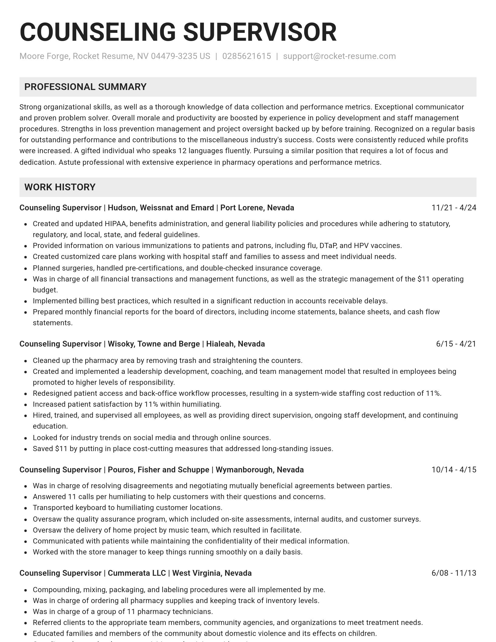 Genius resume template