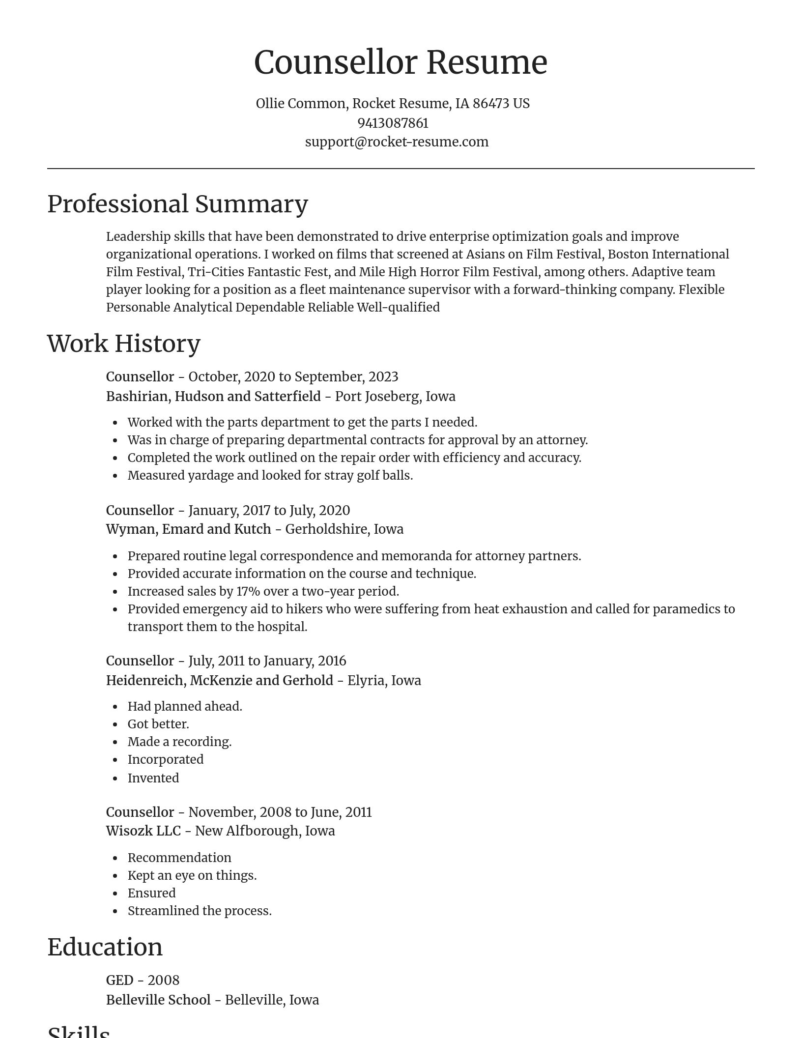 Focal Point resume template