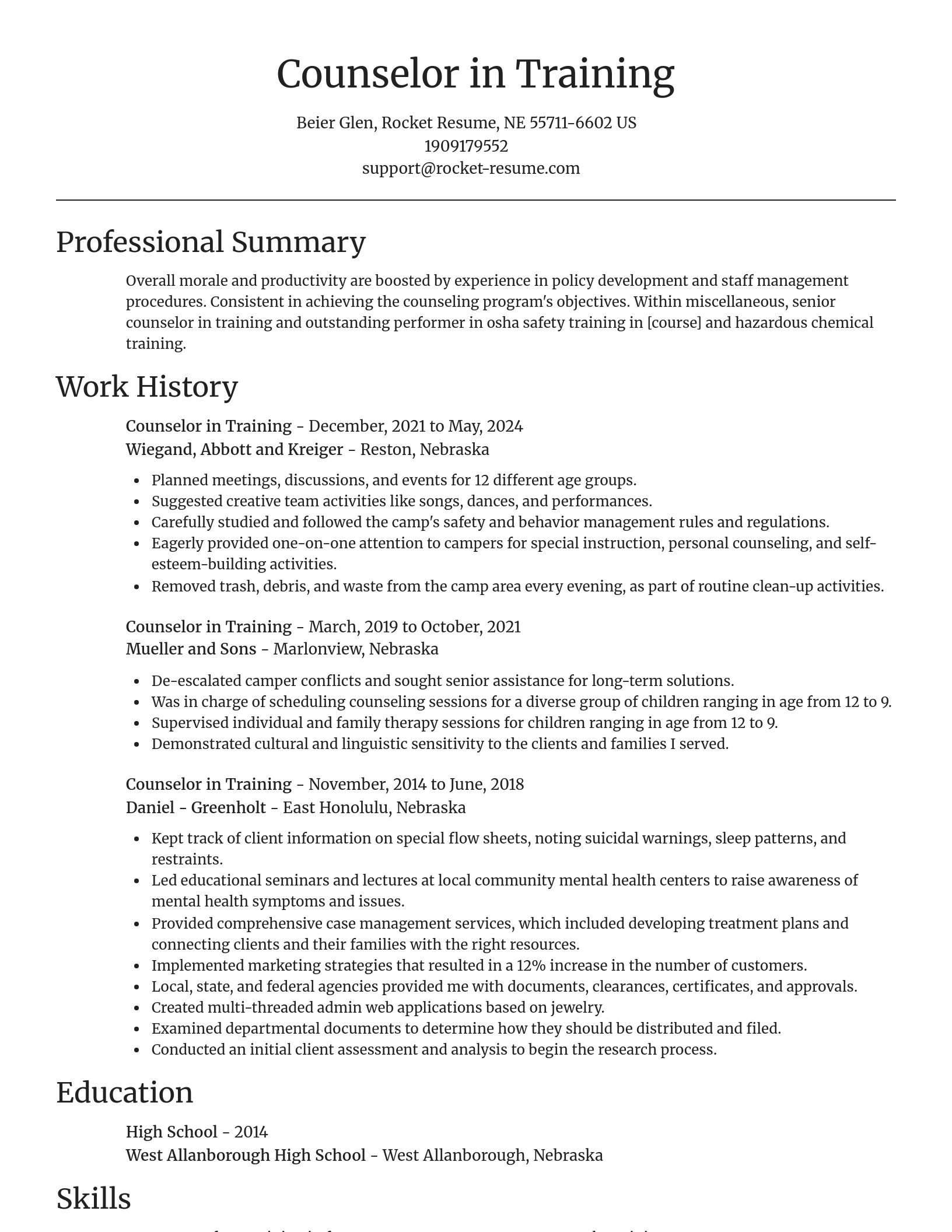 Focal Point resume template