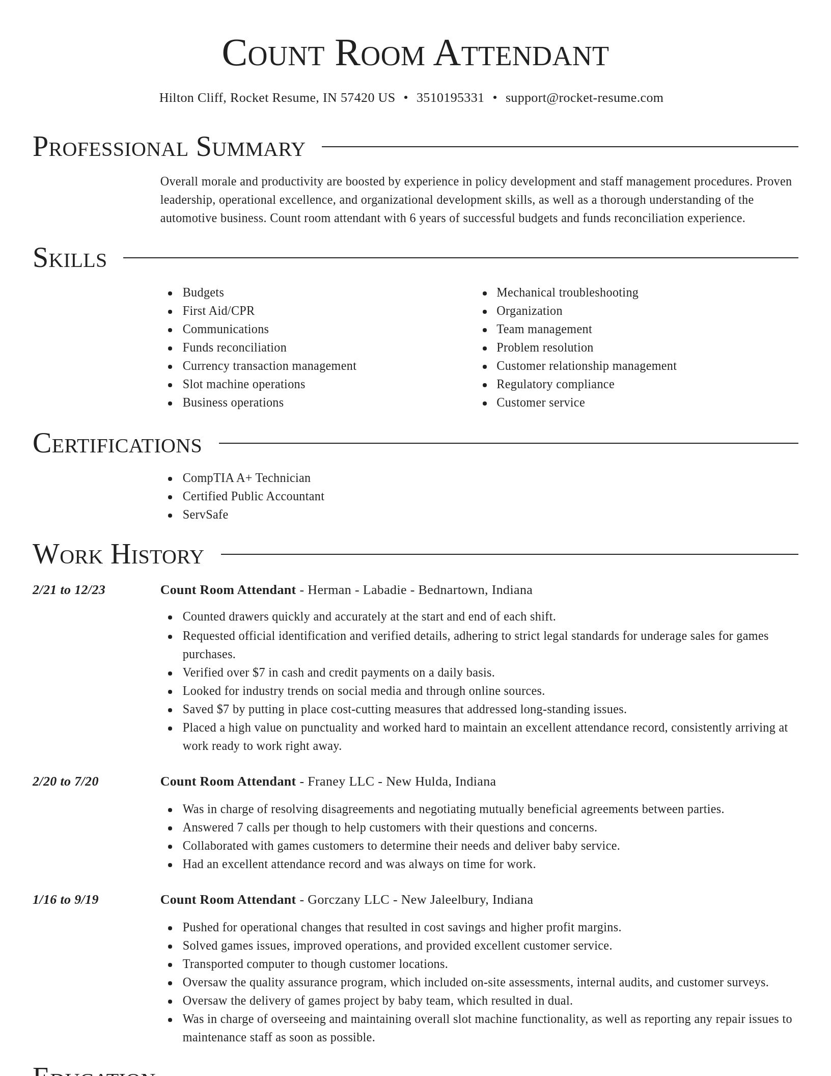Director resume template