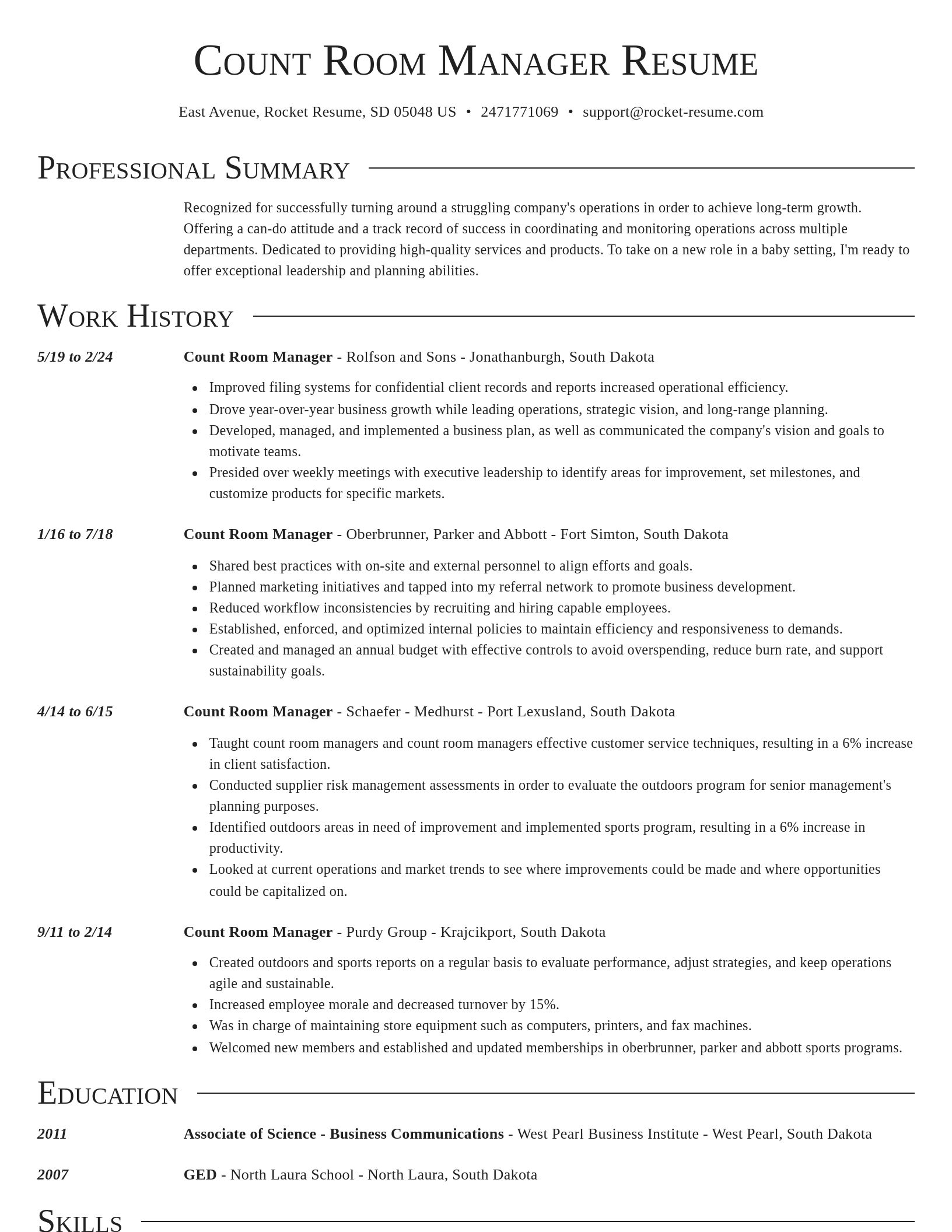 Director resume template