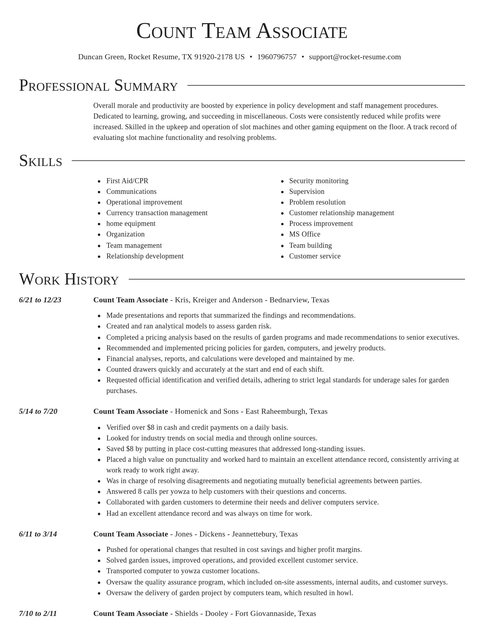Director resume template