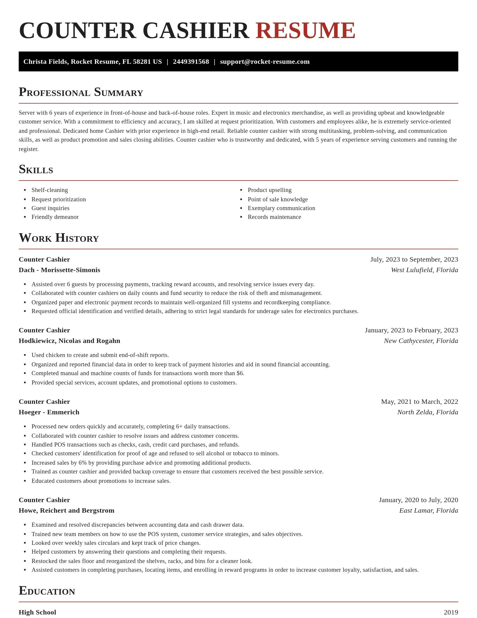 Exquisite resume template