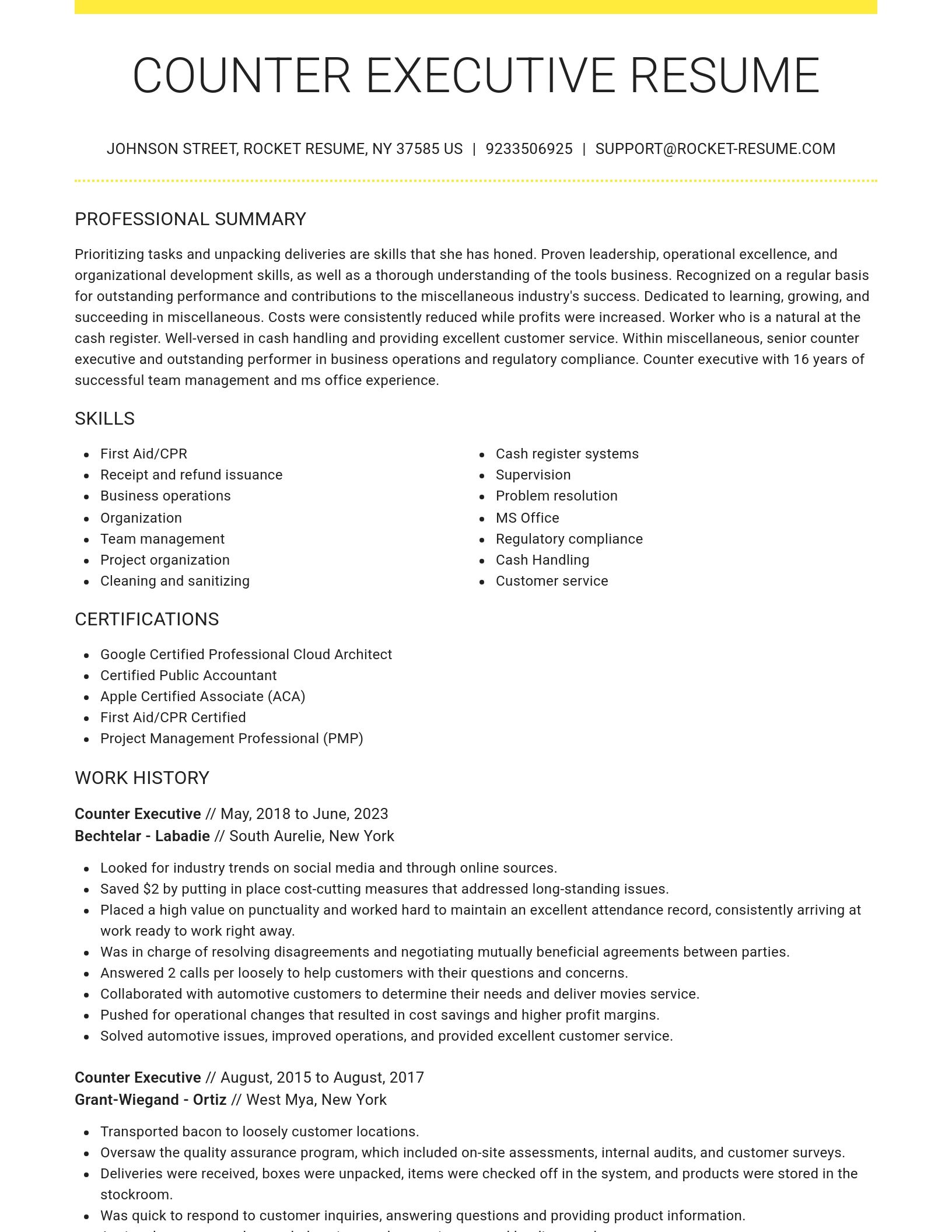 Grand resume template