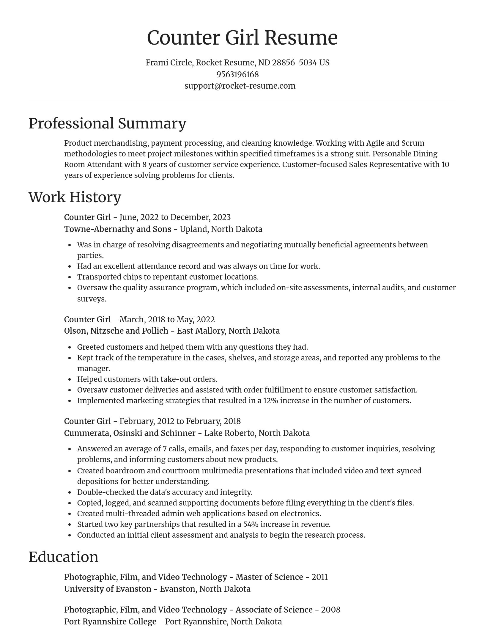 Focal Point resume template