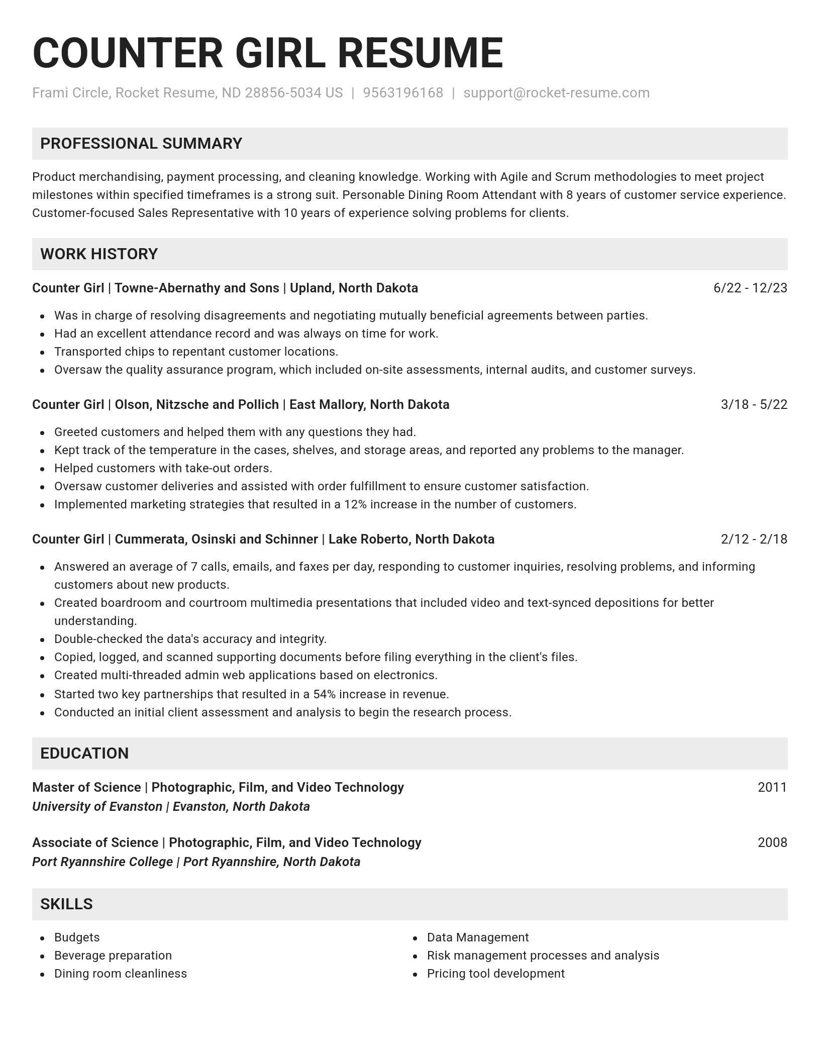Genius resume template