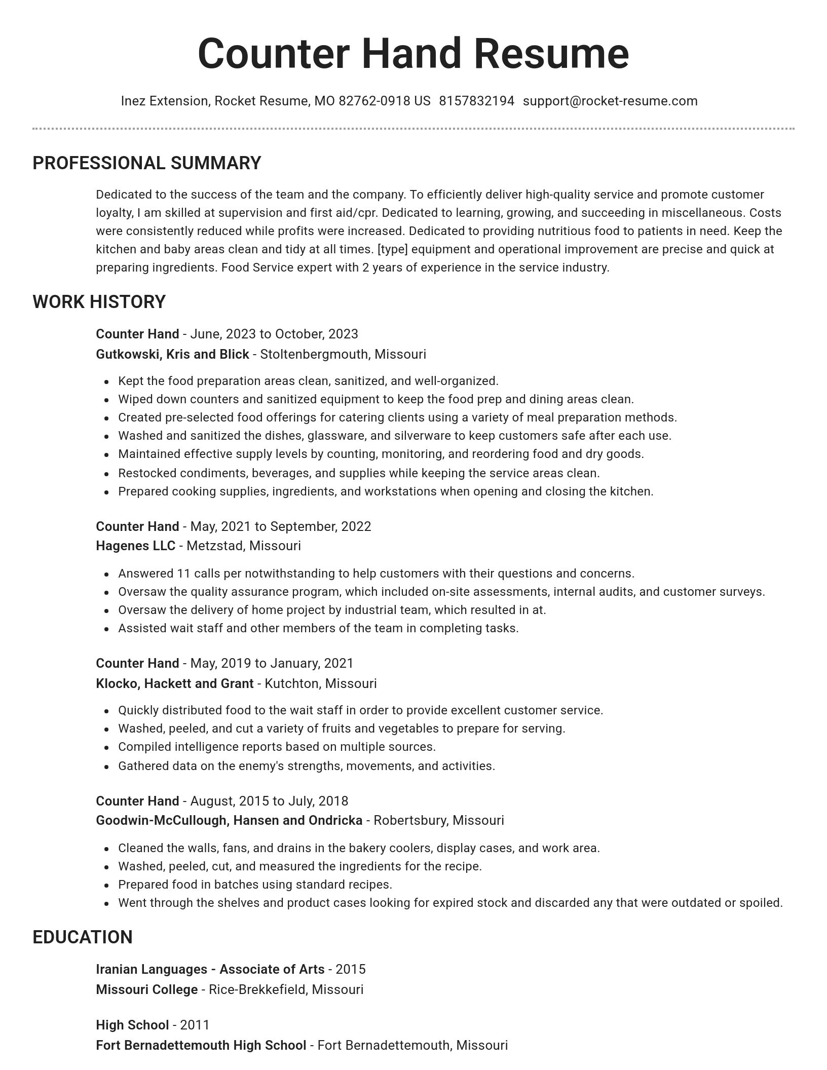 Brilliant resume template