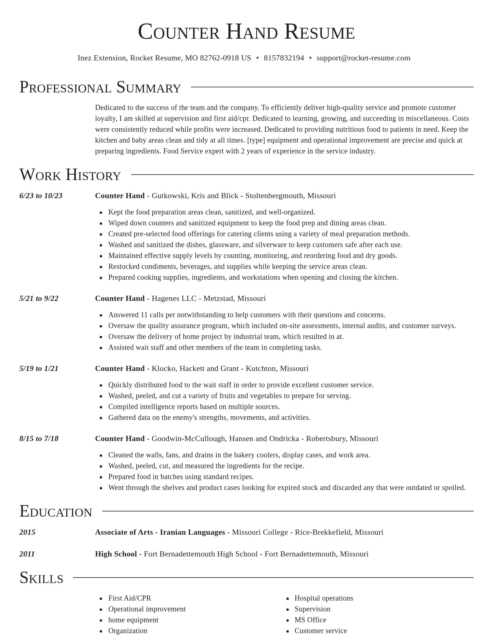 Director resume template